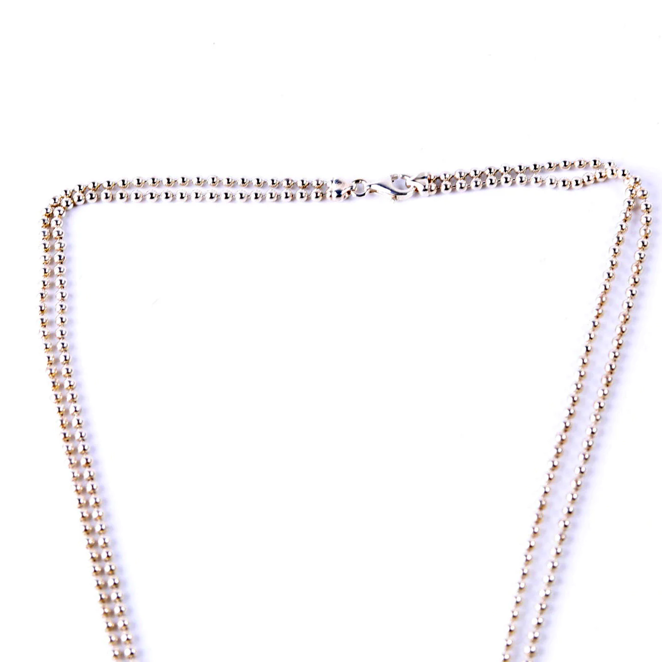 Logo Bar on Ball Chain Necklace 925 - Image 3