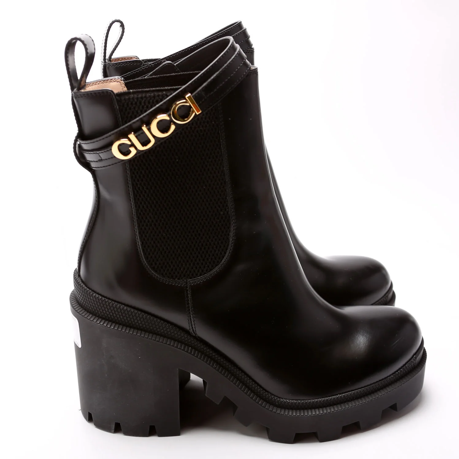 Logo Combat Booties Size 37.5 Black - Image 3
