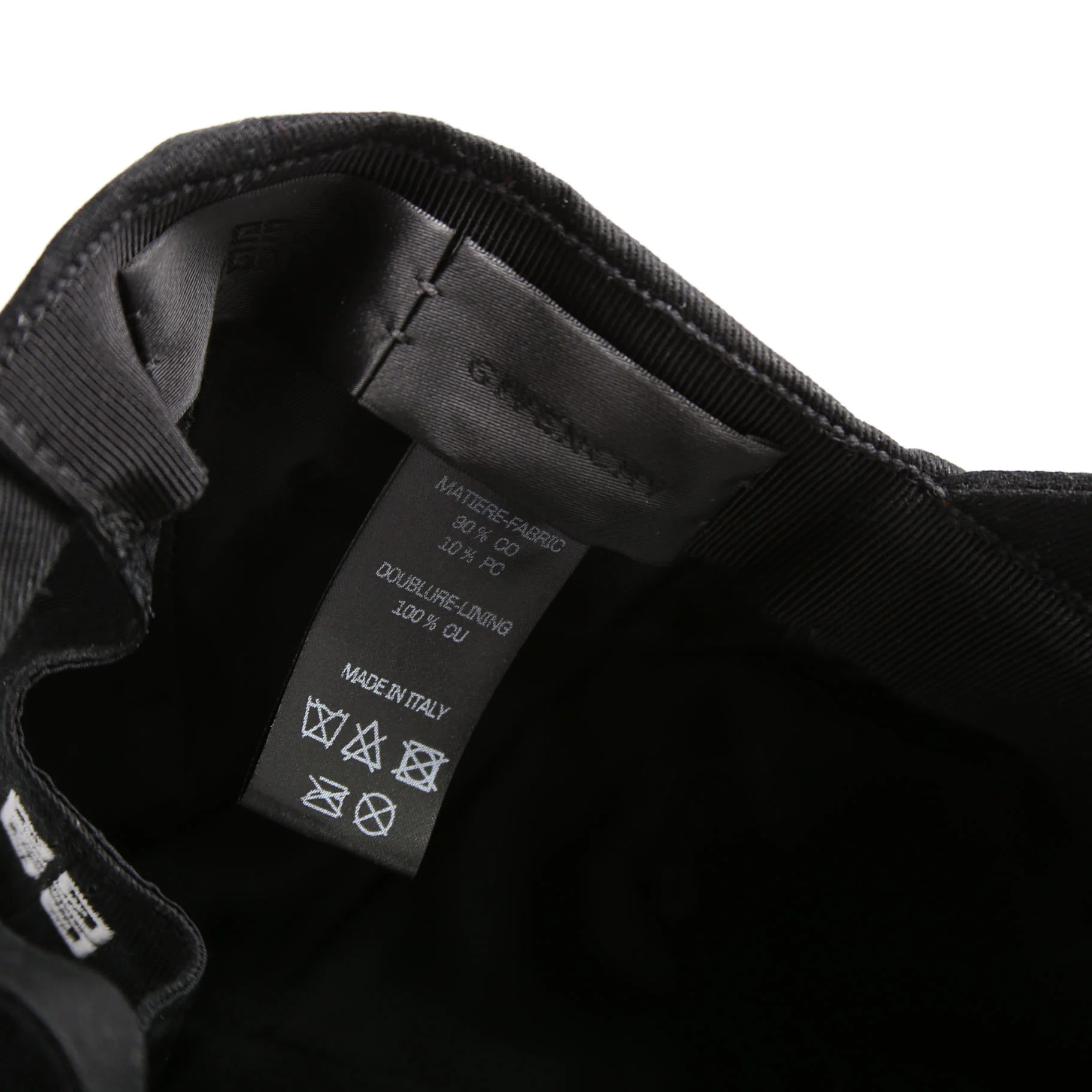 Logo Embroidered Hat Black/White - Image 6