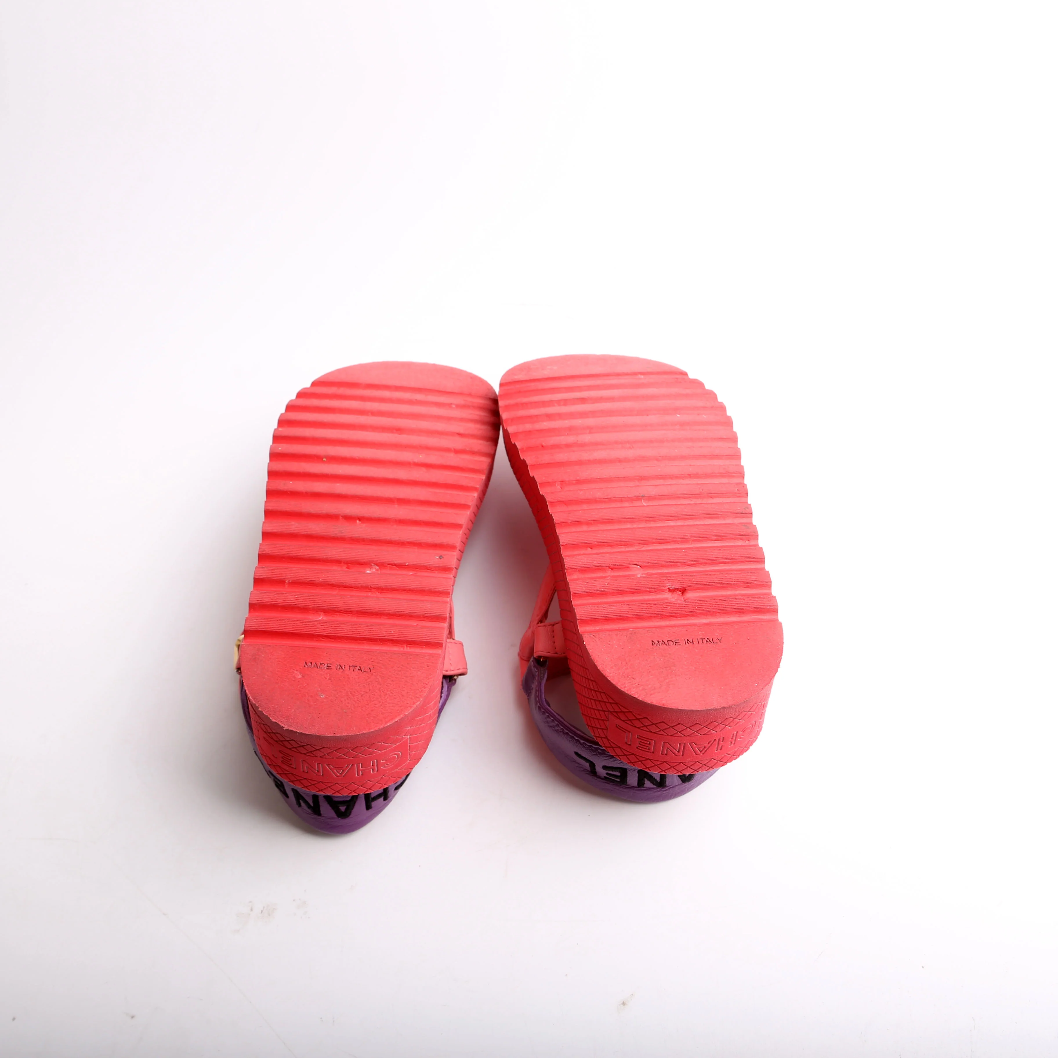 Logo Lambskin Platform Sandals Size 36 - Image 7