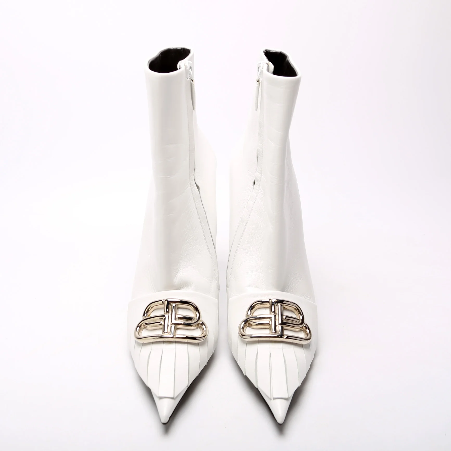 Logo Leather Booties Size 39 - Image 2