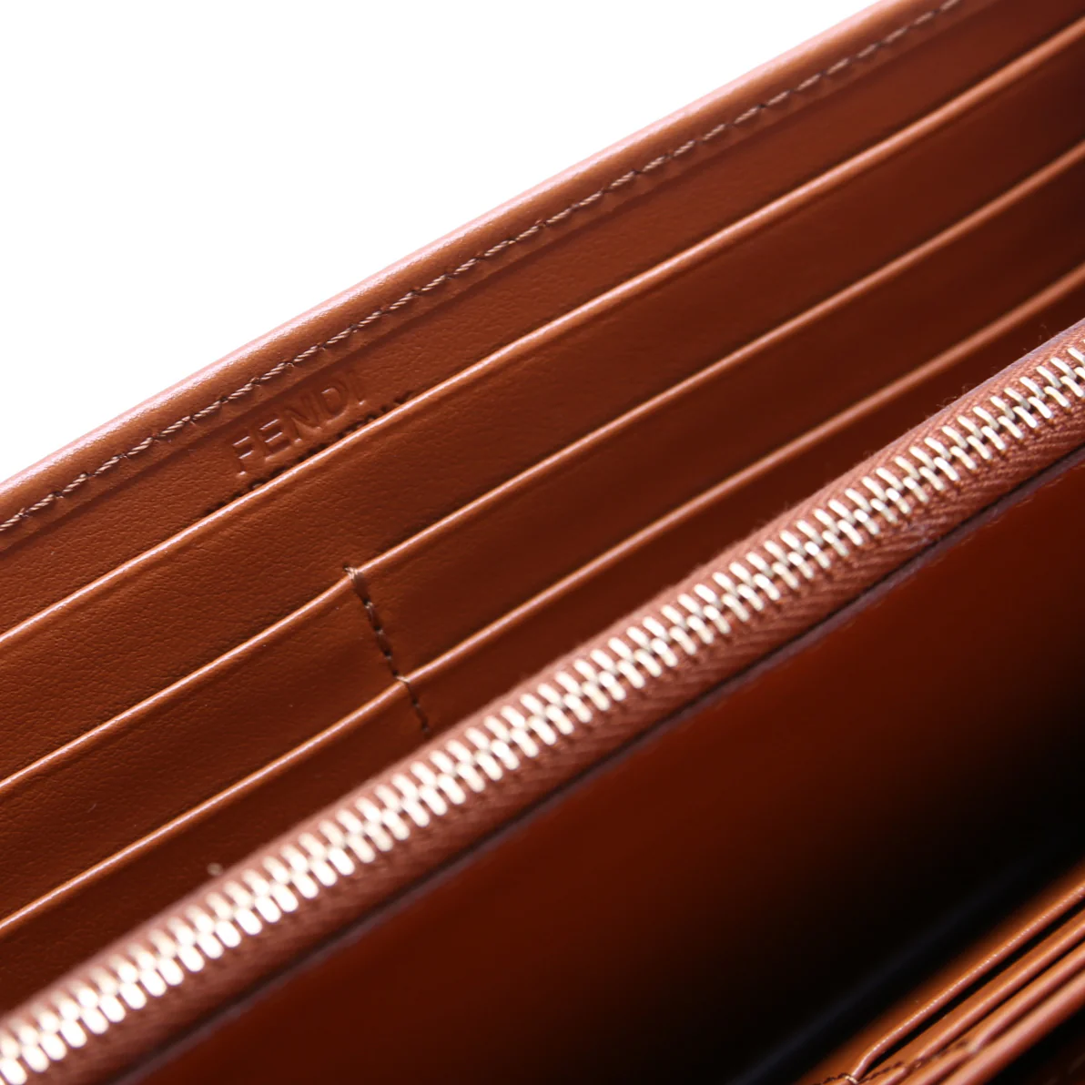 Logo Leather Flap Wallet Brown - Image 9