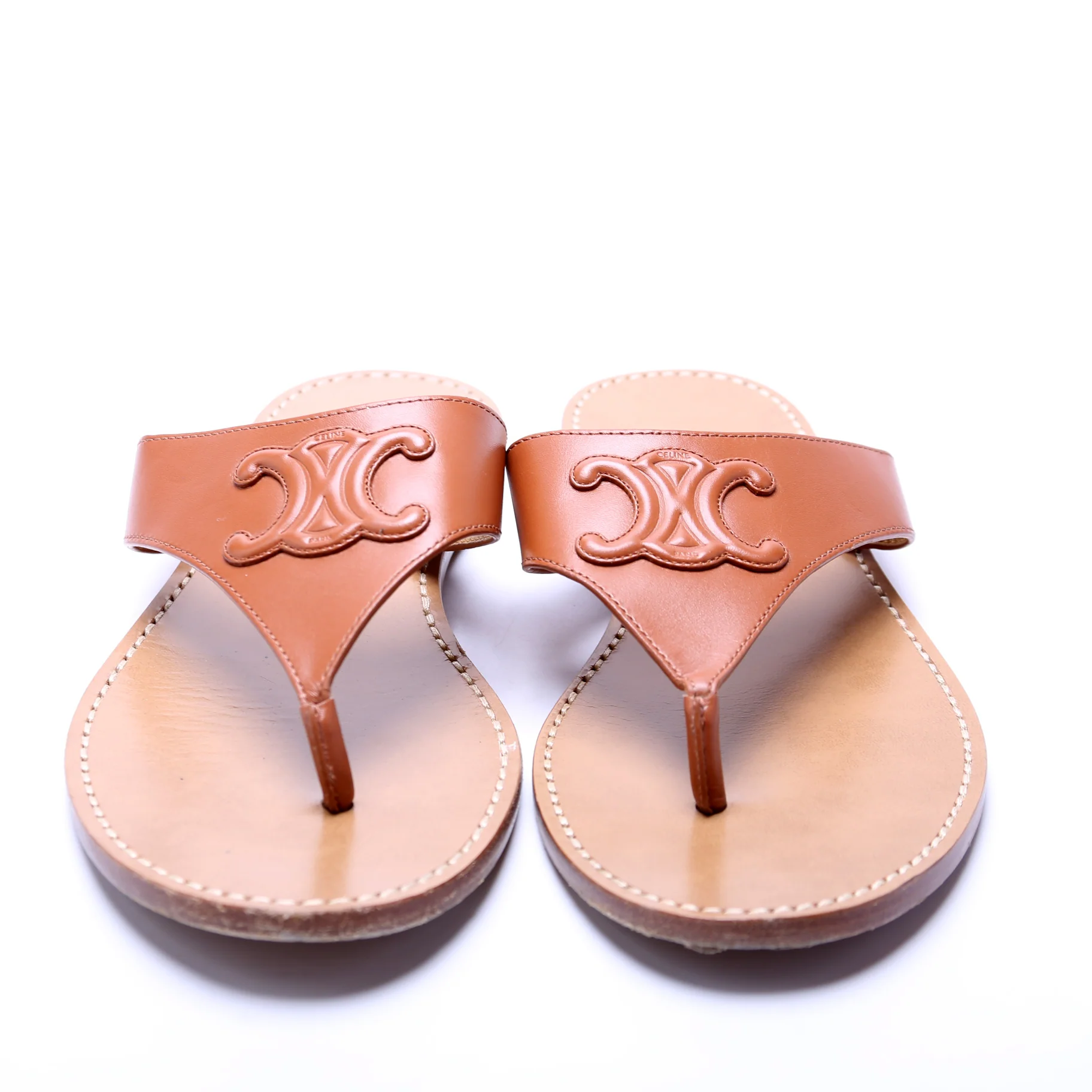 Logo Leather Sandals Size 39 - Image 2