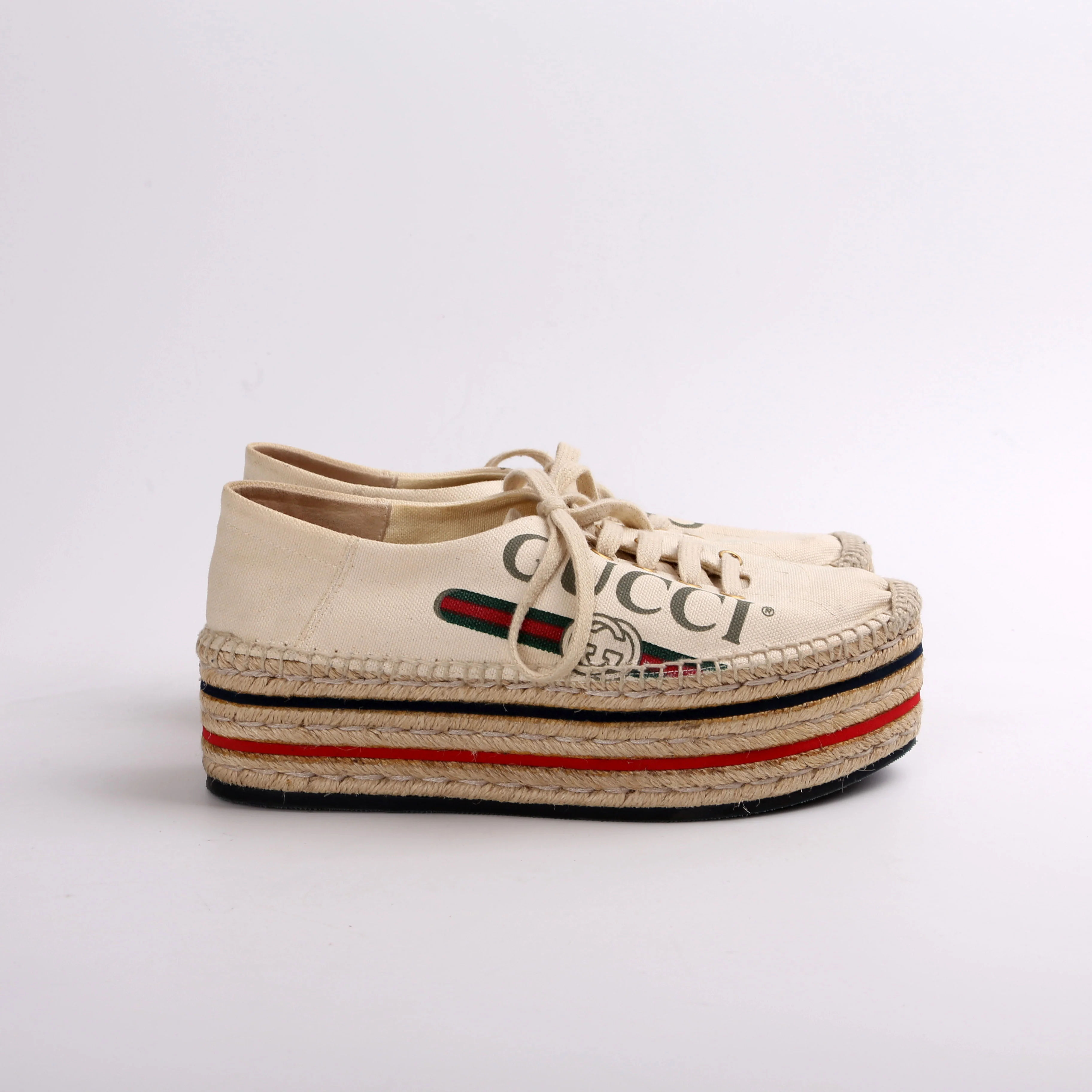 Logo Platform Espadrilles Size 37.5 - Image 5