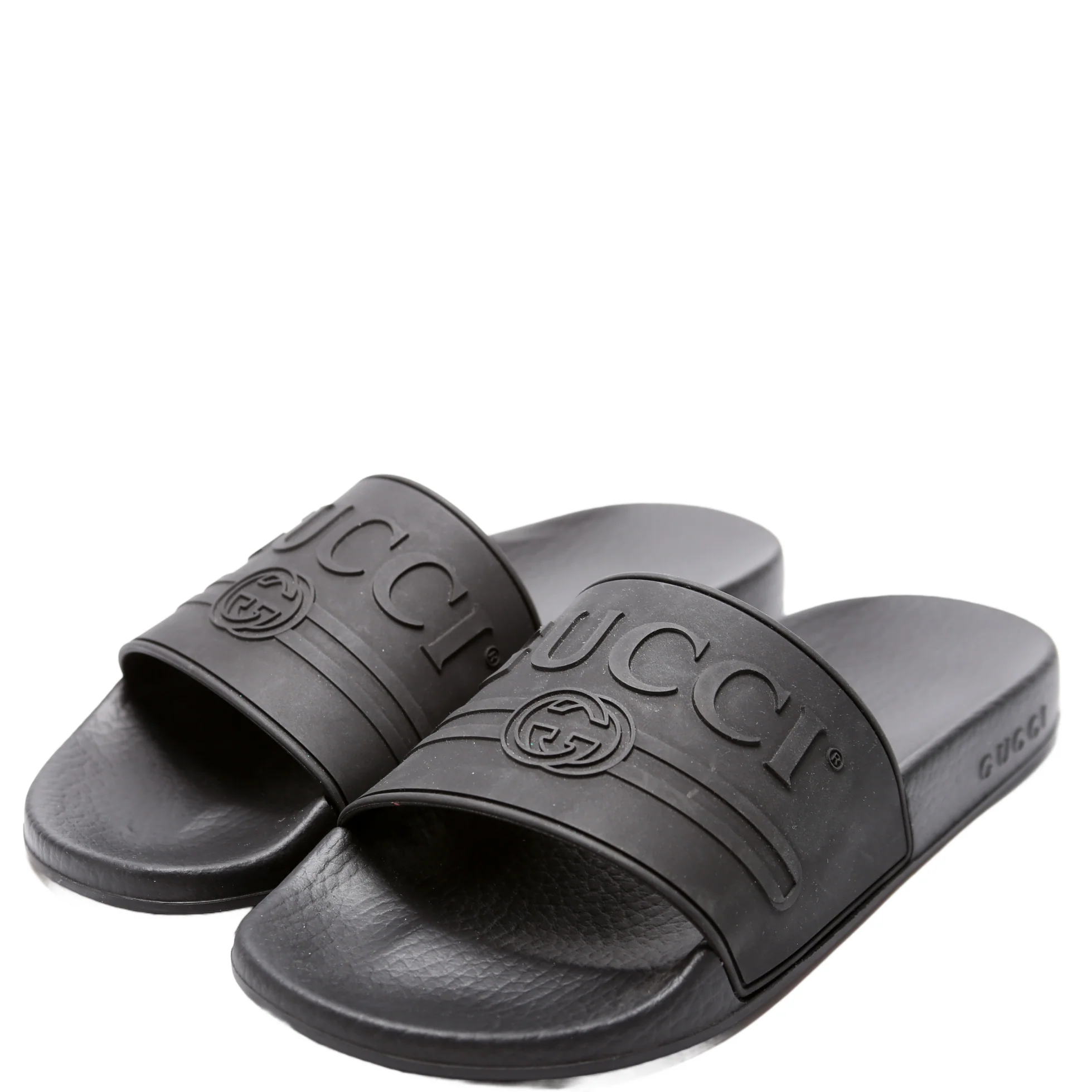 Logo Rubber Slides Size 39 Black