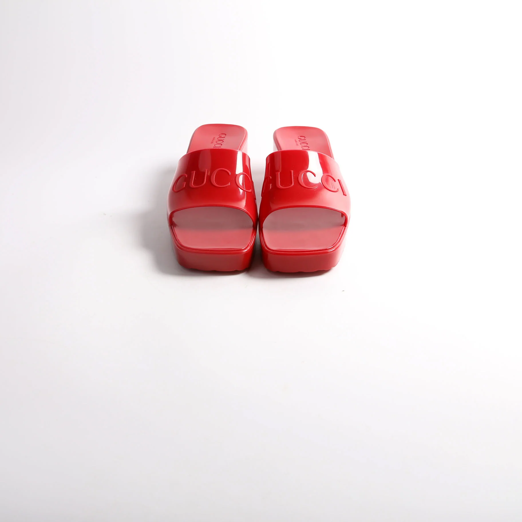Logo Rubber Slides Size 39 Red - Image 2