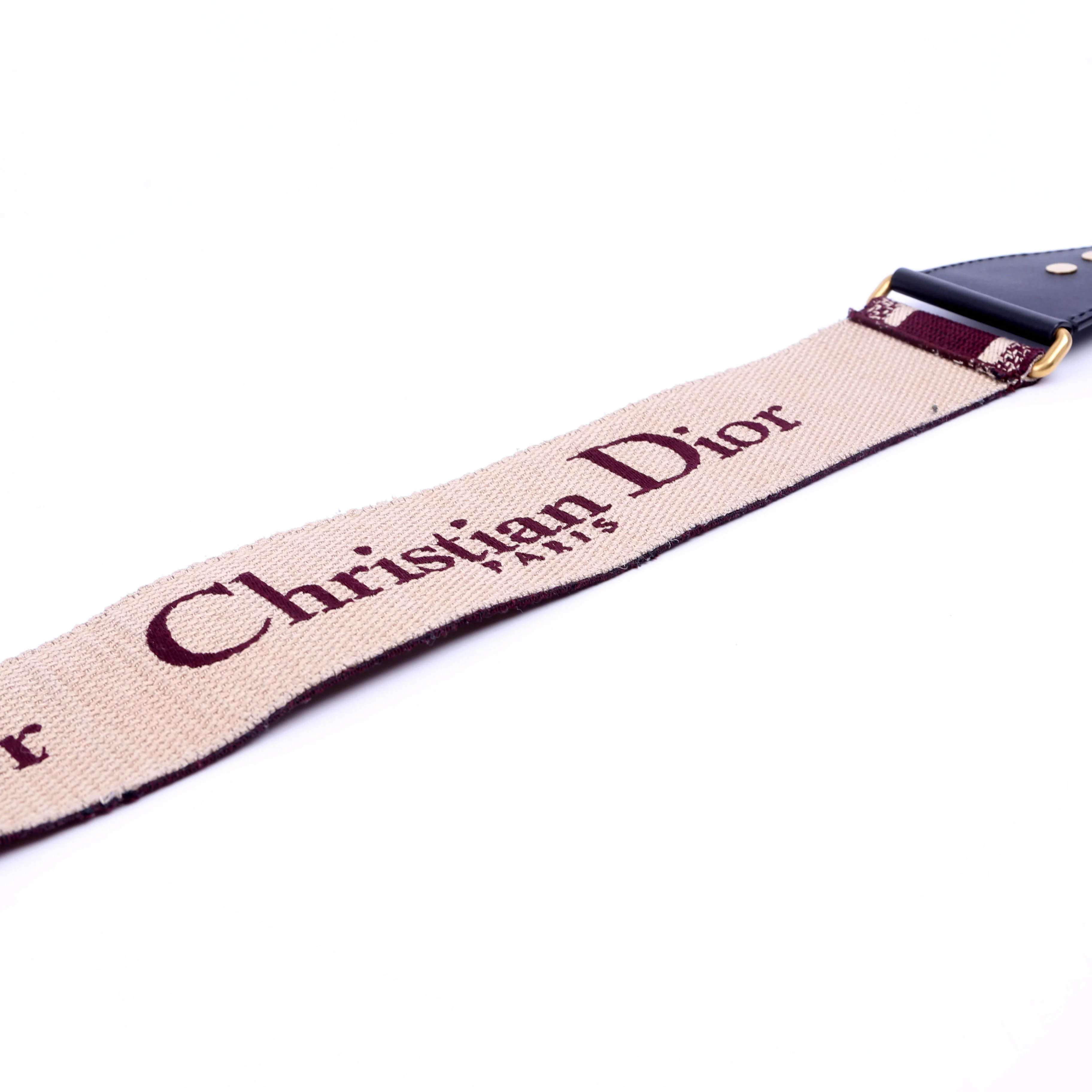 Logo Wide Non-Adjustable Strap Burgundy - Image 3