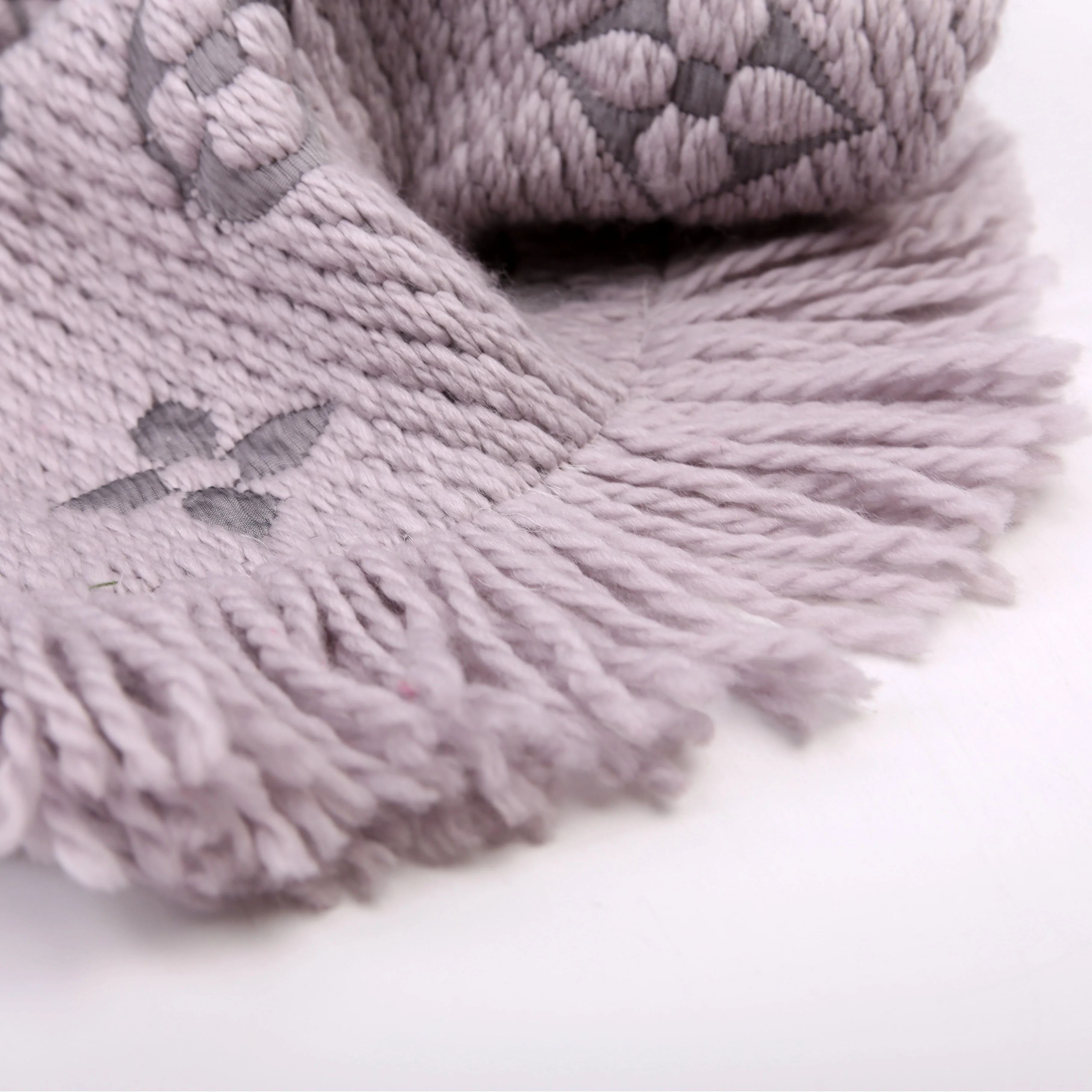 Logomania Wool/Silk Scarf Lavender - Image 4