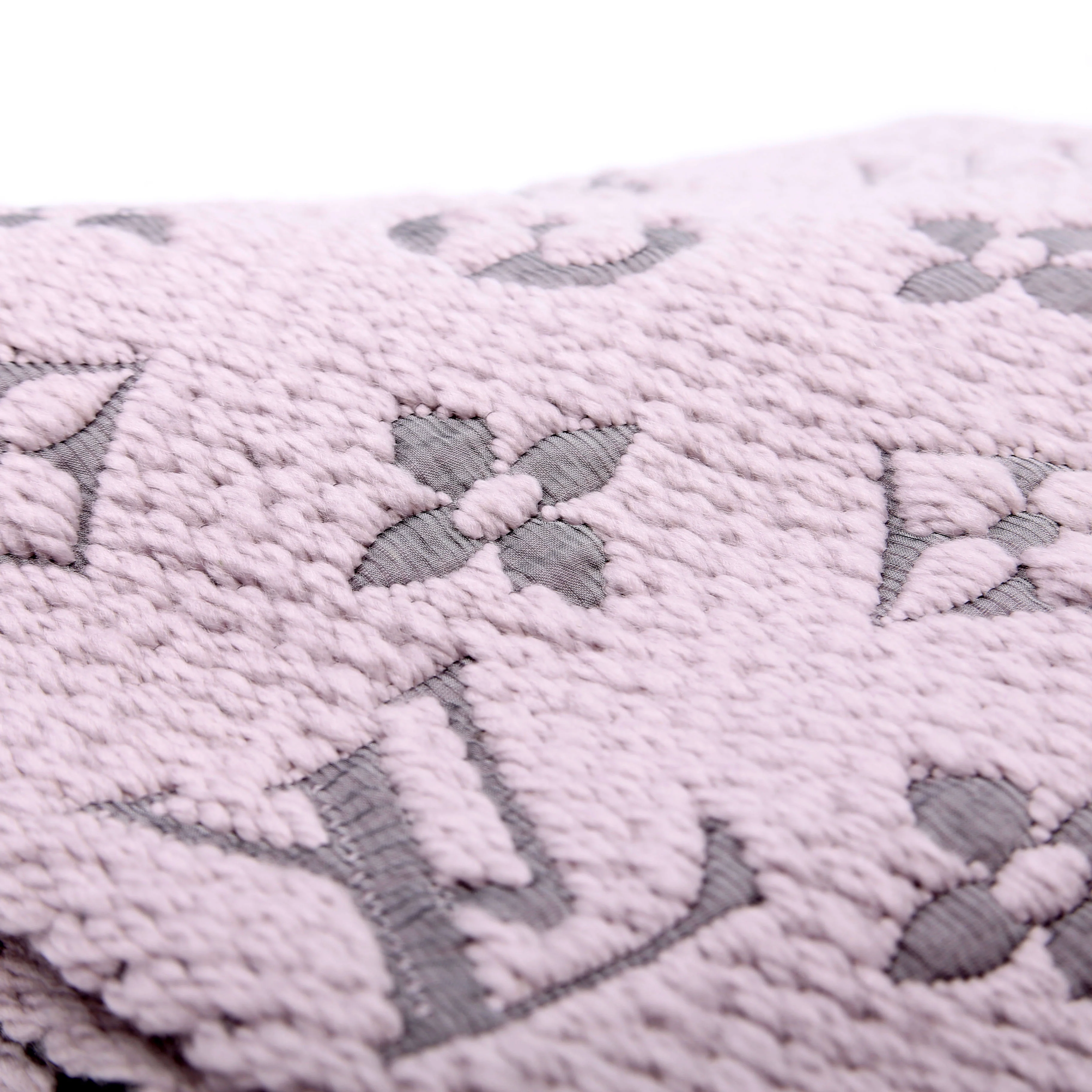 Logomania Wool/Silk Scarf Purple - Image 3