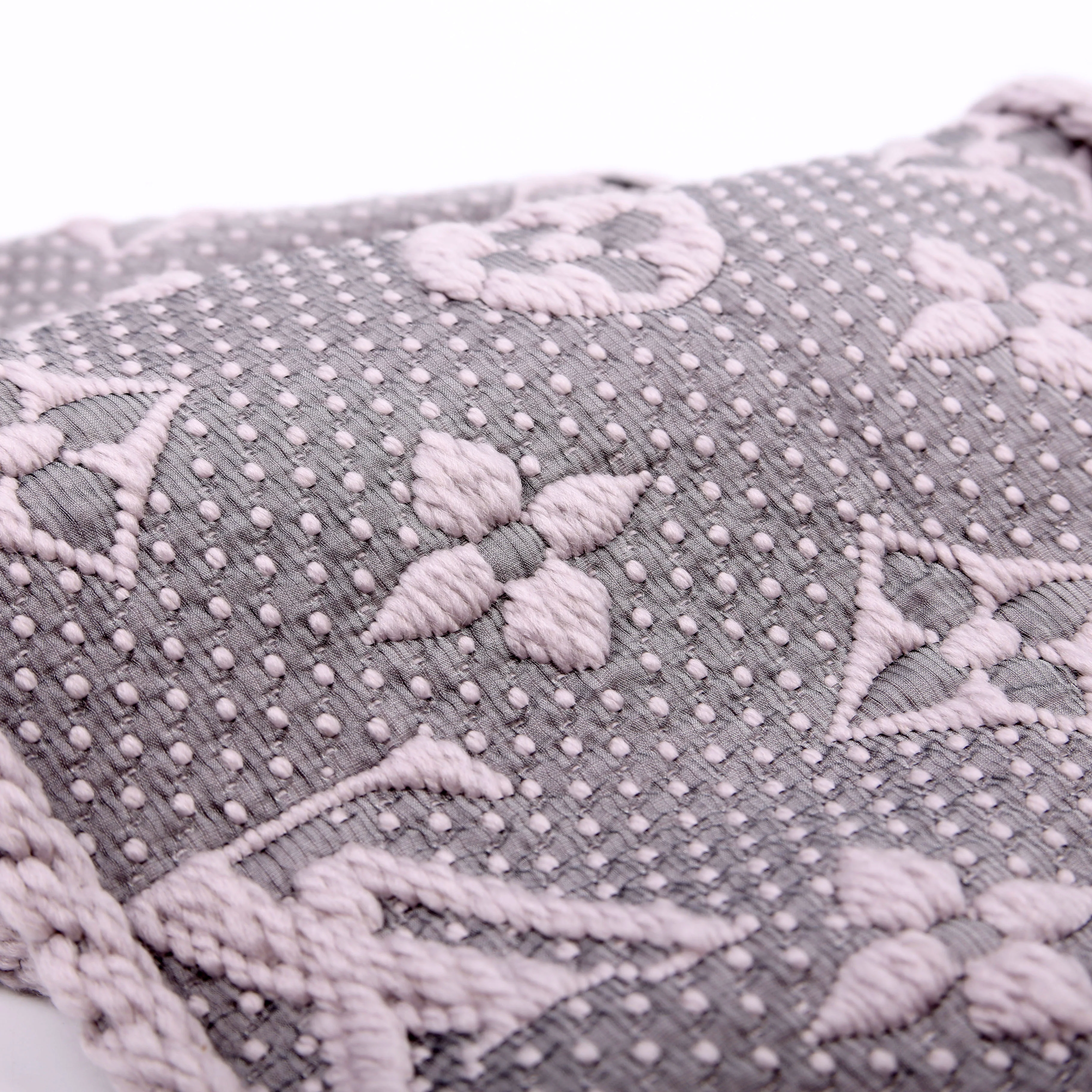 Logomania Wool/Silk Scarf Purple - Image 5