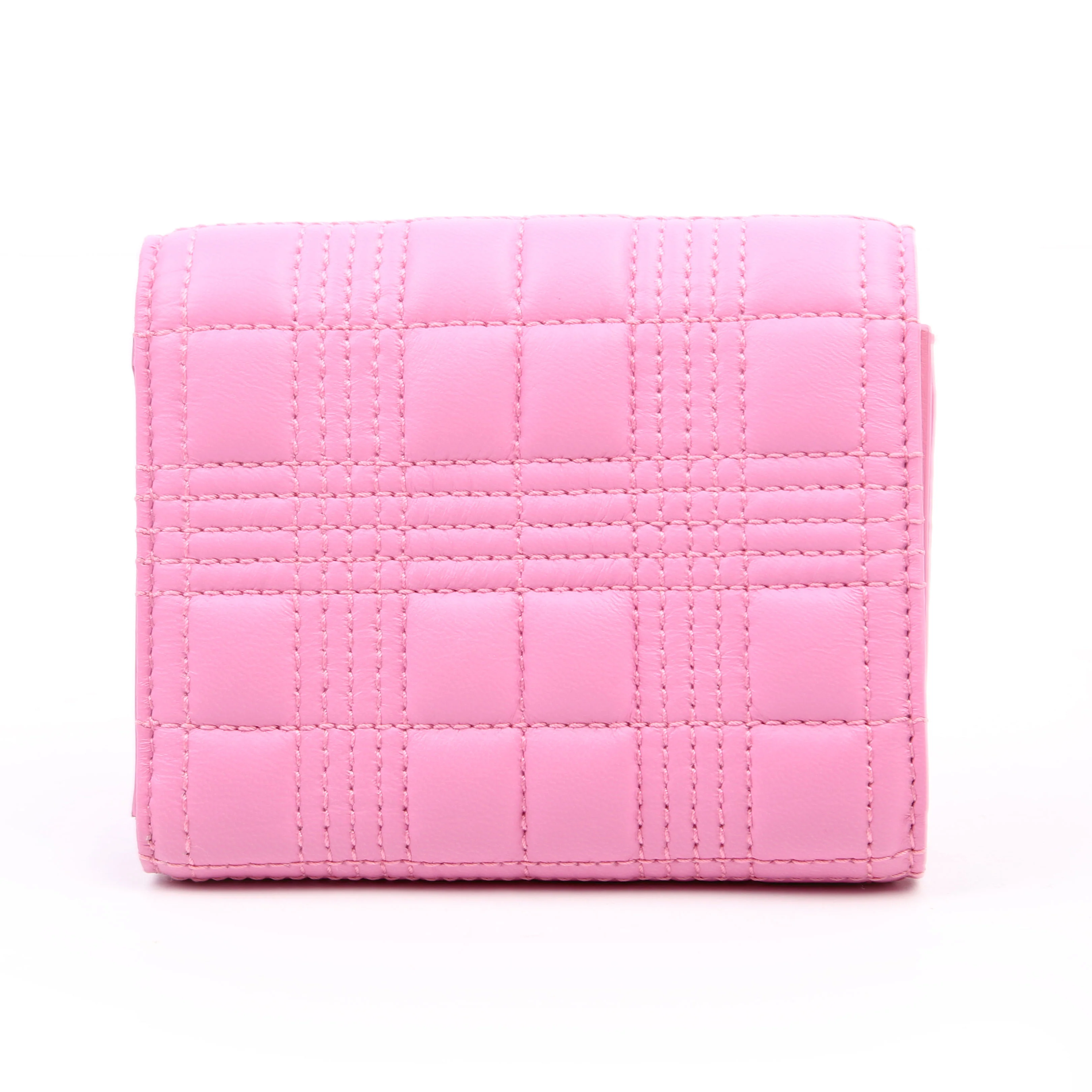 Lola Compact Wallet Quilted Lambskin Pink - Image 2