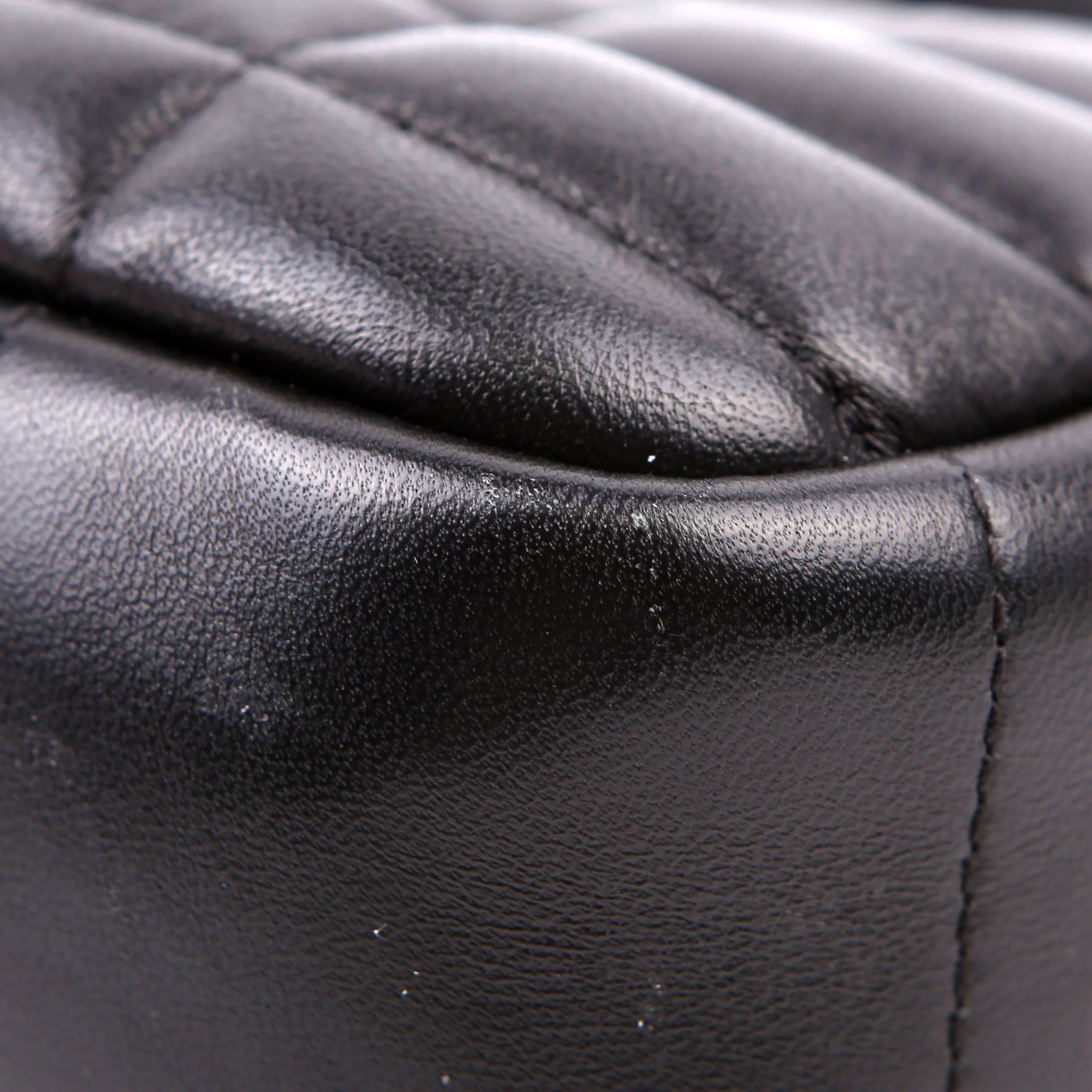 Lola Mini Camera Bag Quilted Leather Black - Image 6