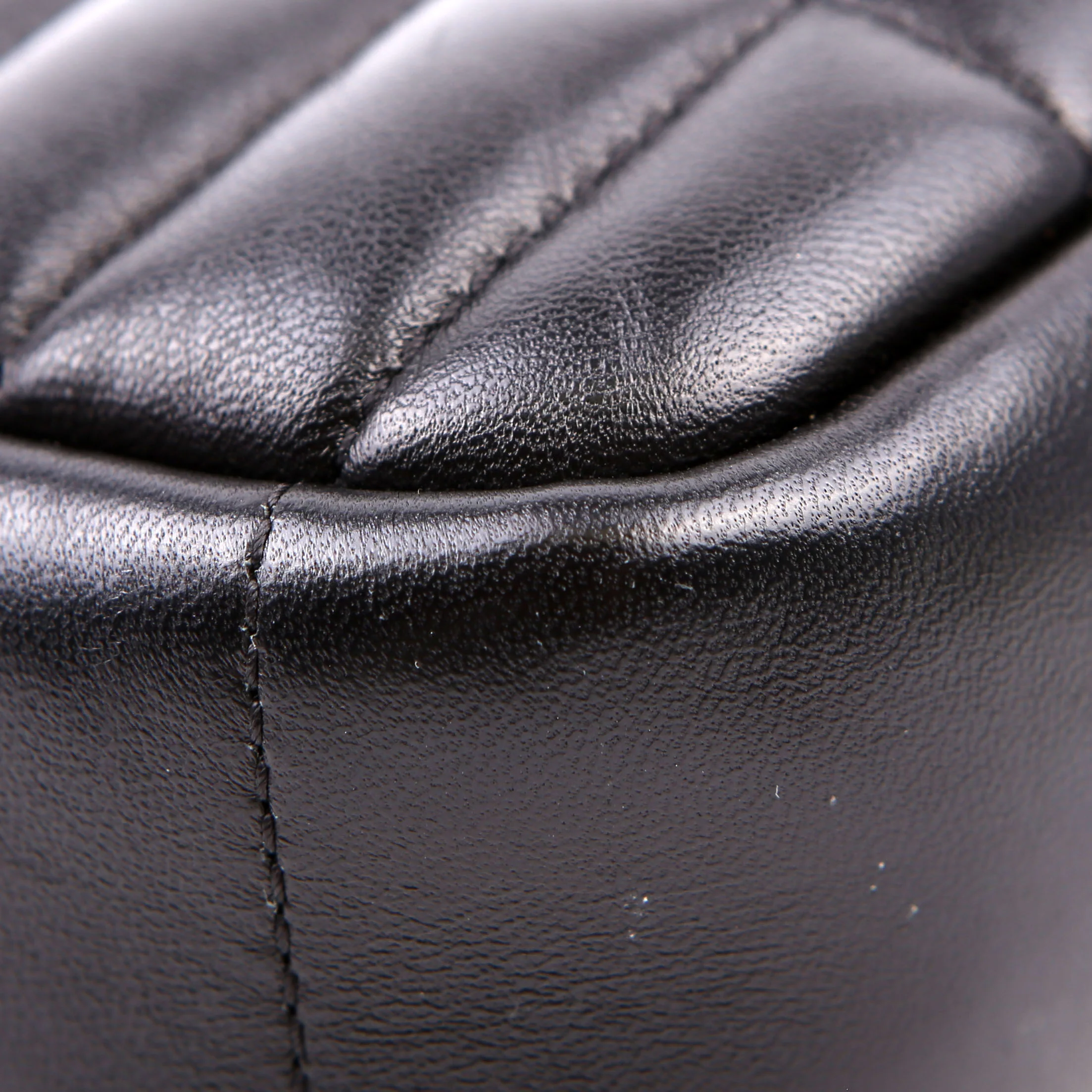 Lola Mini Camera Bag Quilted Leather Black - Image 7