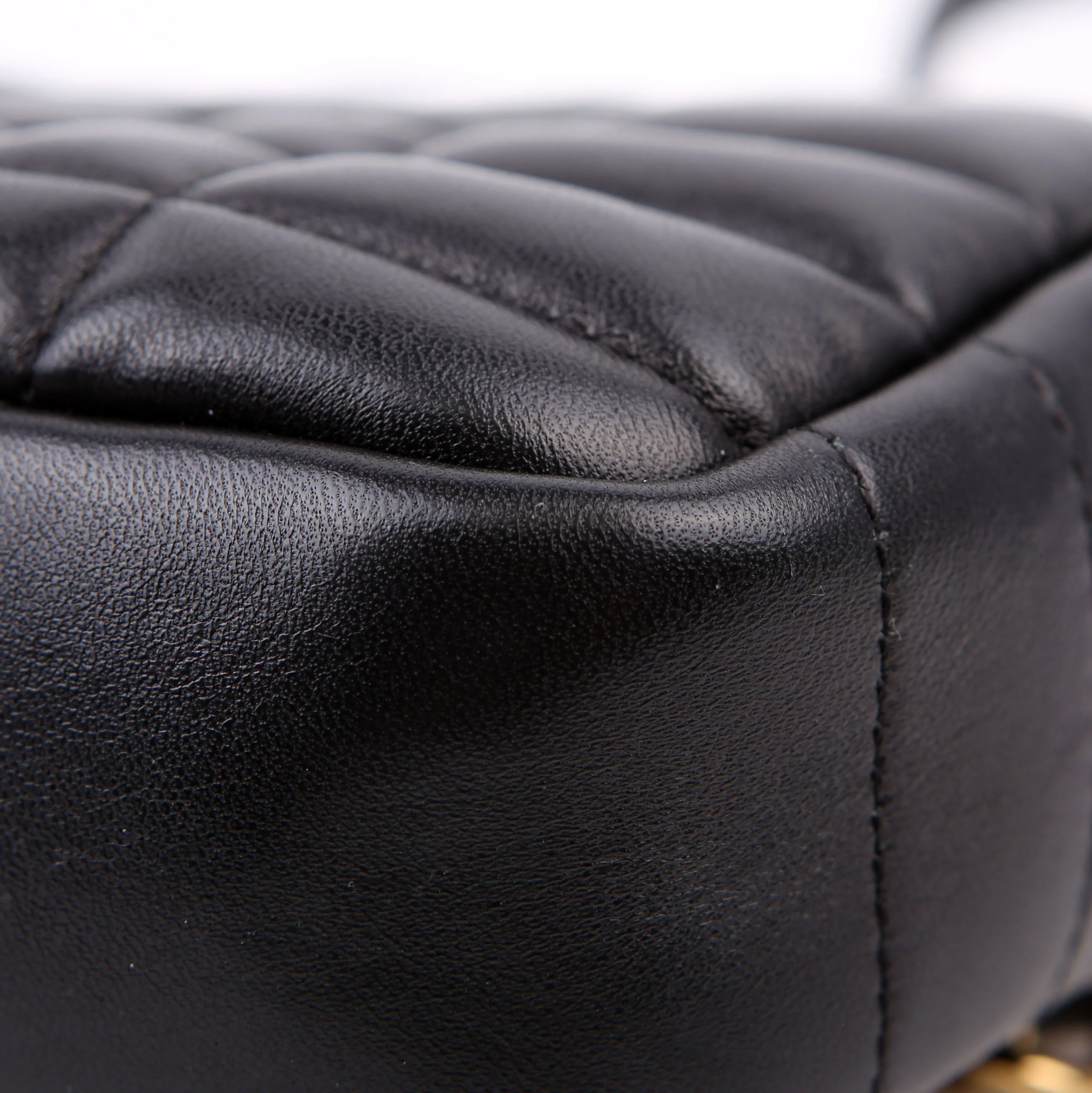 Lola Mini Camera Bag Quilted Leather Black - Image 8