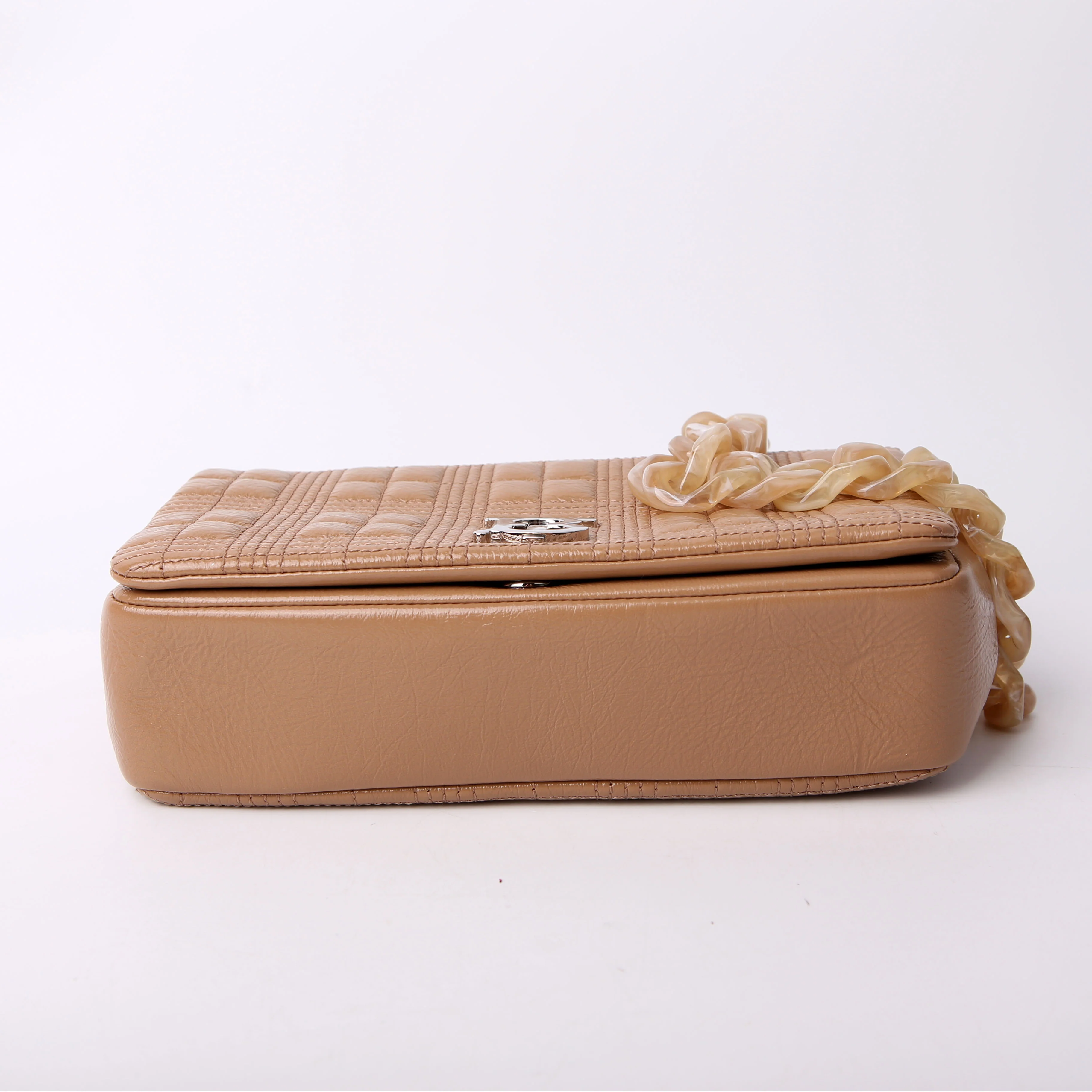 Lola Quilted Shoulder Small Tan - Image 4
