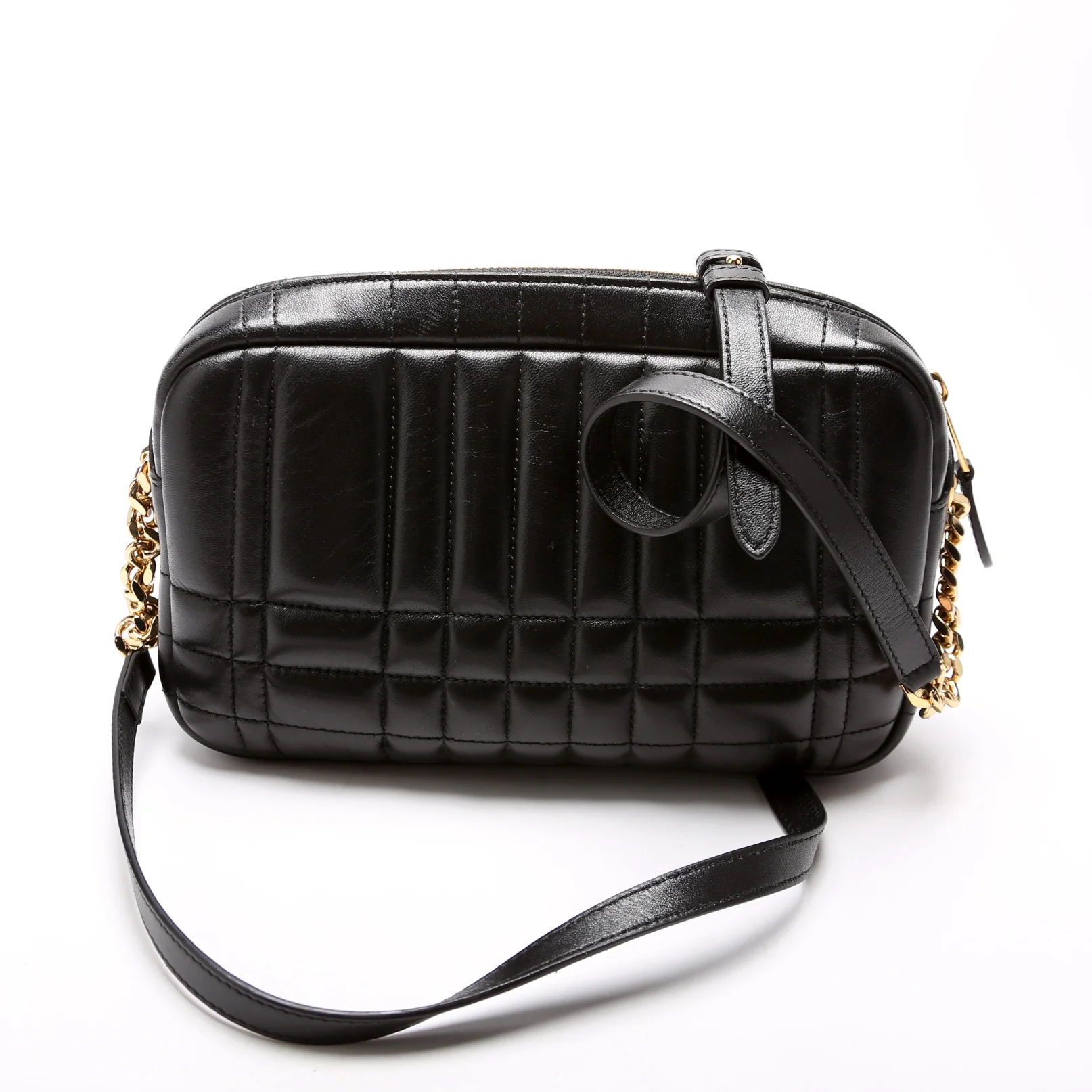 Lola Small Camera Bag Quilted Leather Black - Image 3