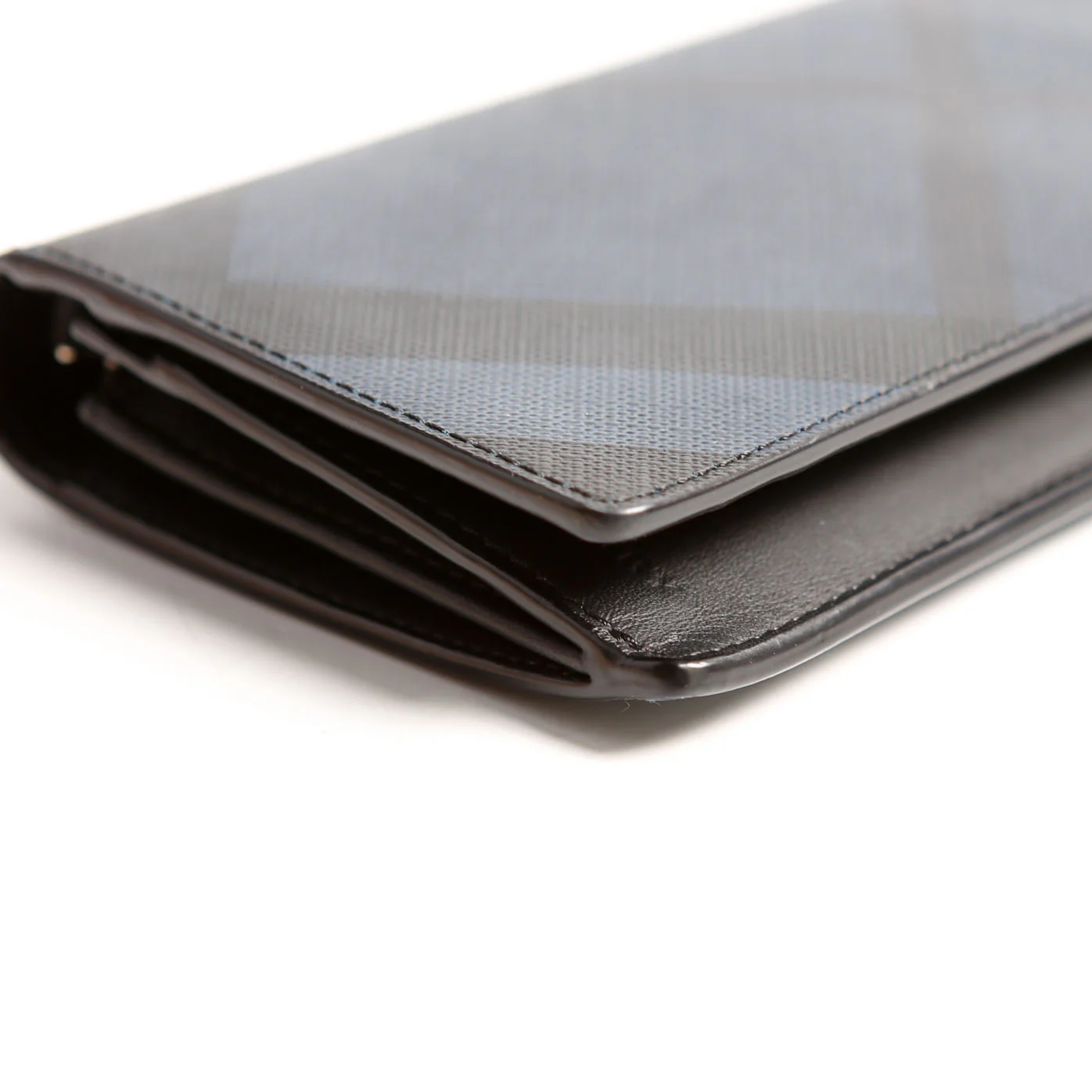 London Check Continental Wallet Black/Navy - Image 5