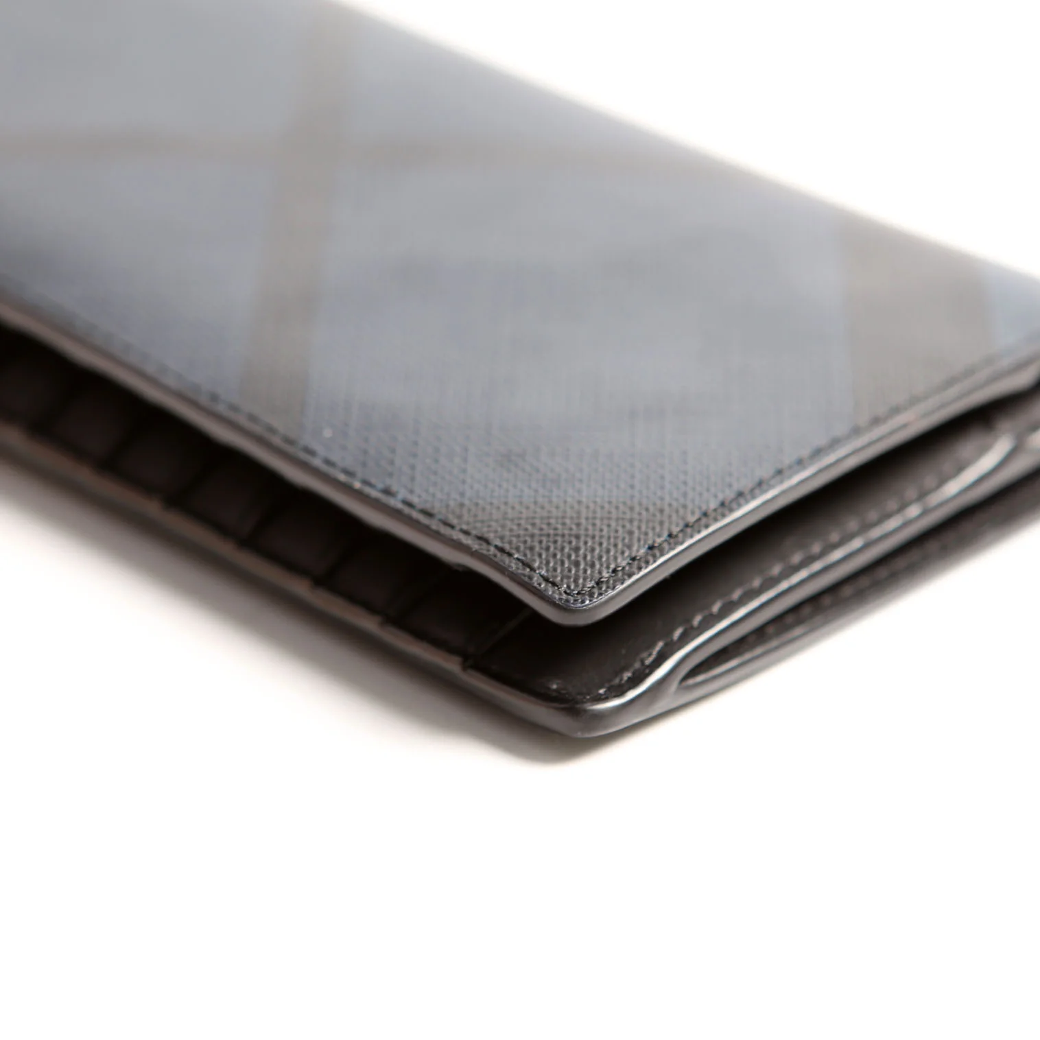 London Check Continental Wallet Black/Navy - Image 6
