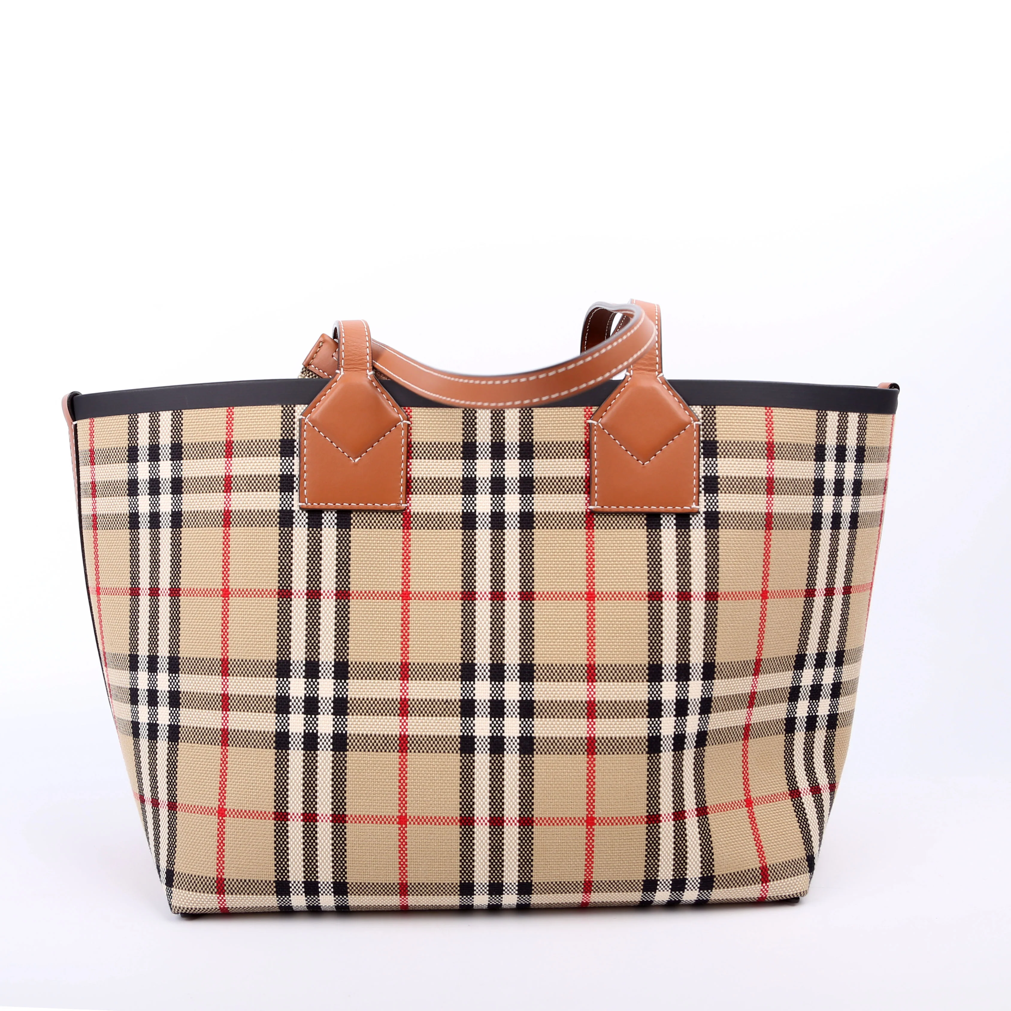 London Check Tote With Pouch Small - Image 3