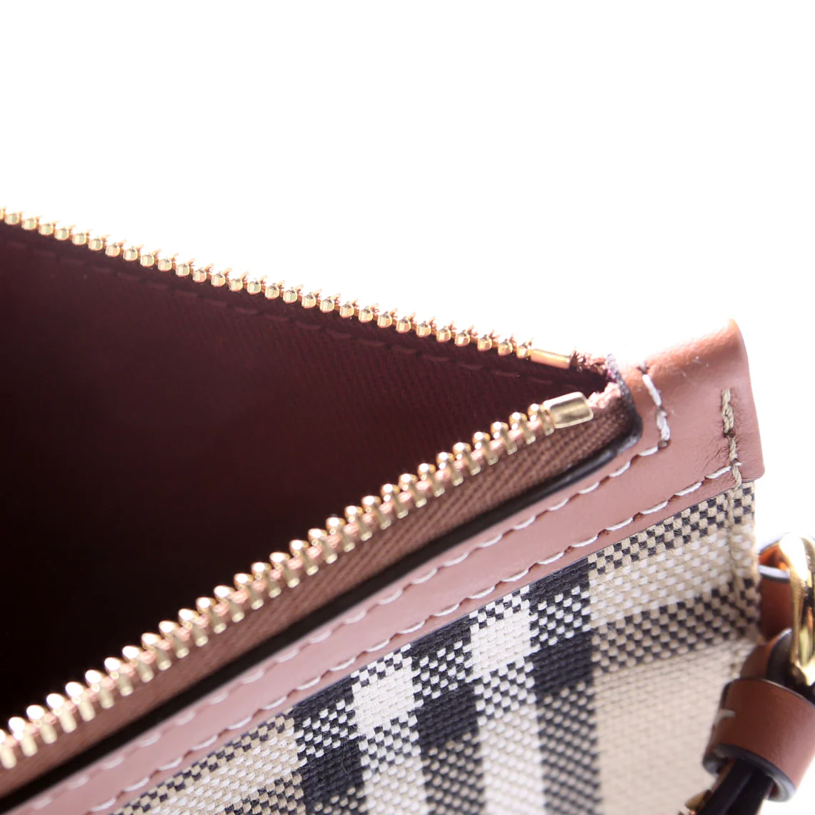 London Check Tote with Pouch Small - Image 8