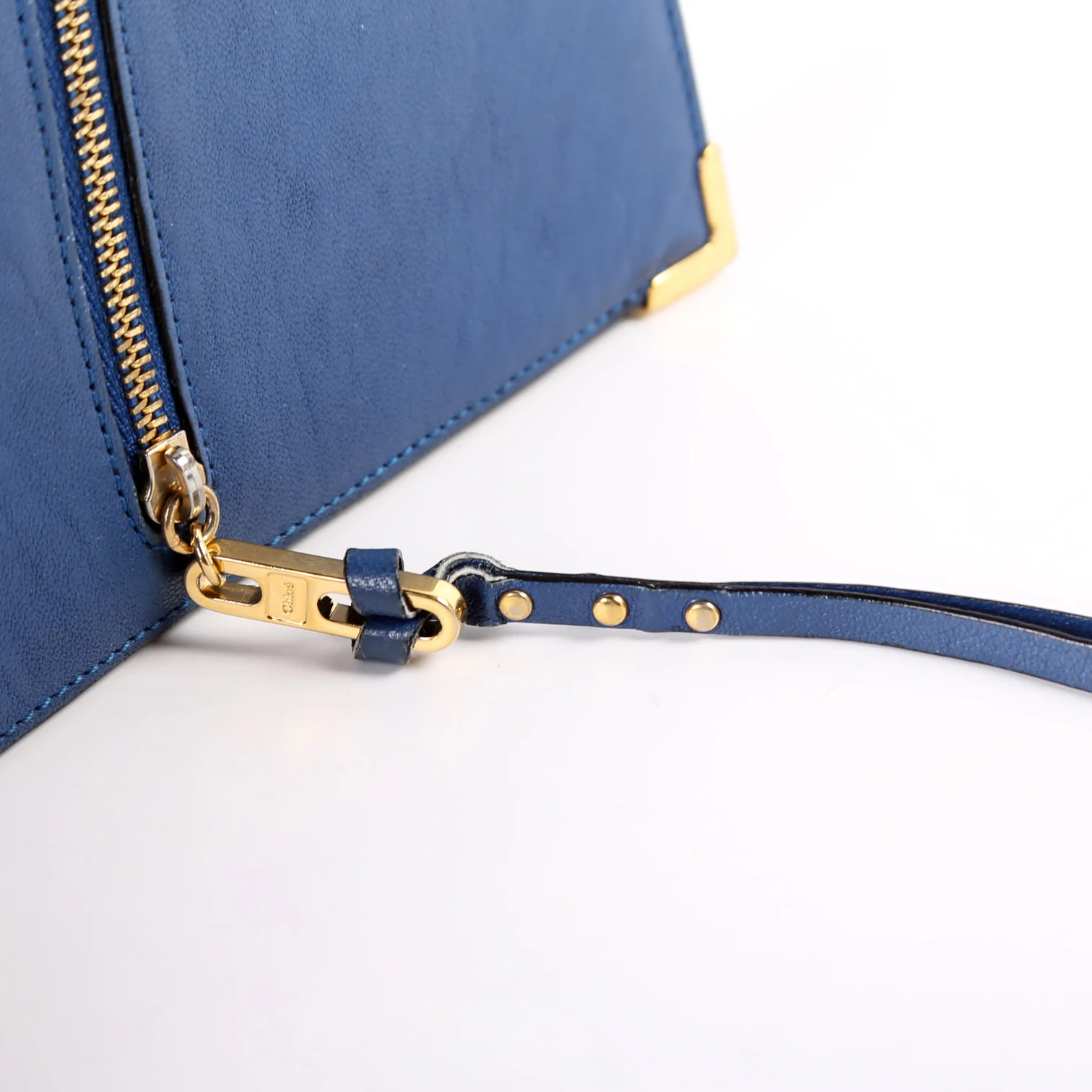 Long Flap Leather Wallet Blue - Image 10