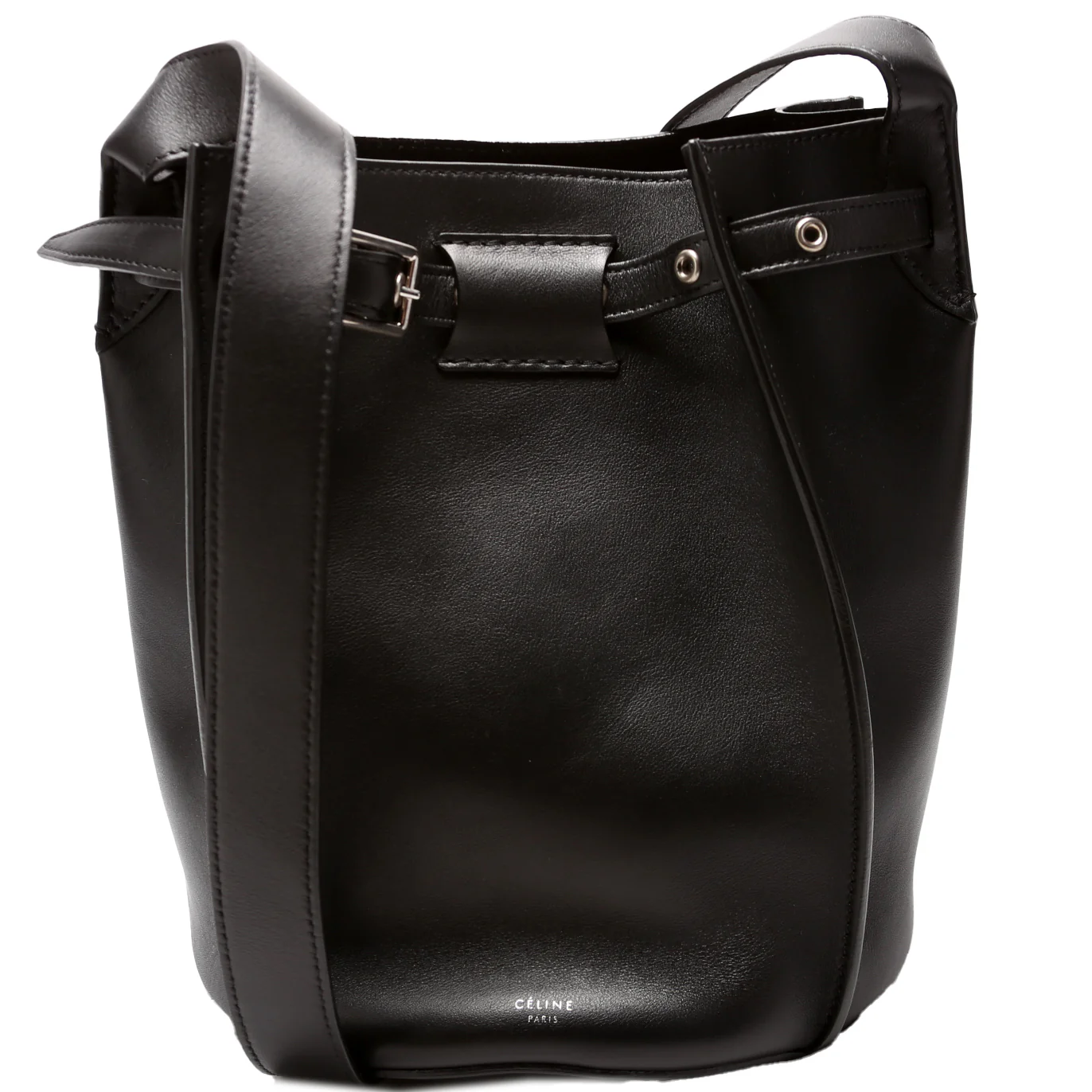 Long Strap Big Bag Bucket Calfskin