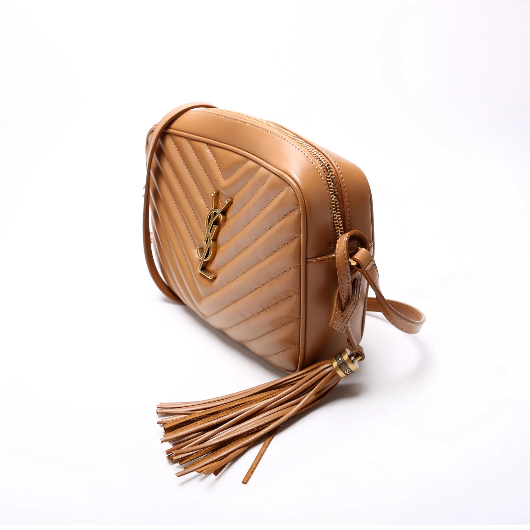 Lou Camera Bag Chevron Nude/Gold - Image 3