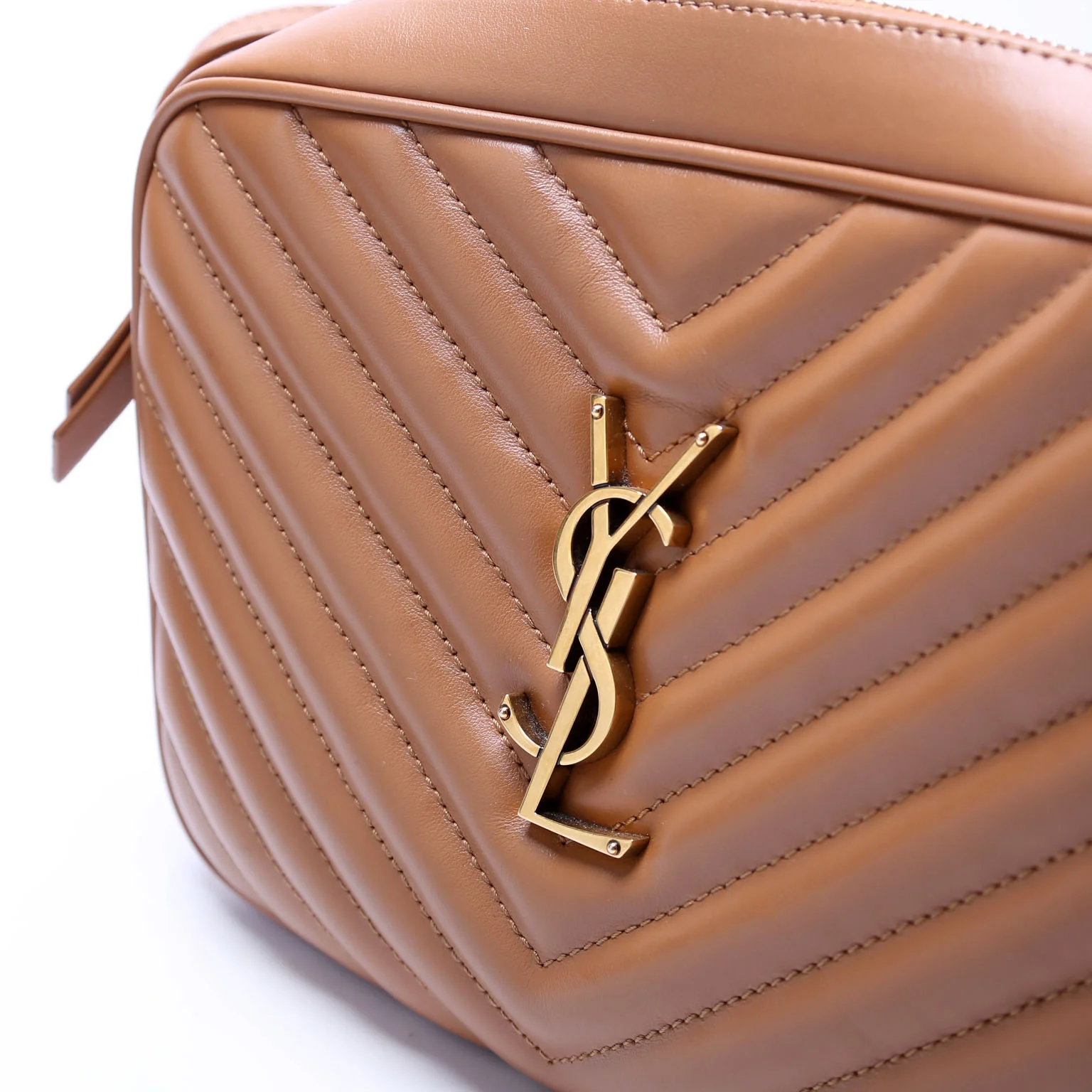 Lou Camera Bag Chevron Nude/Gold - Image 5