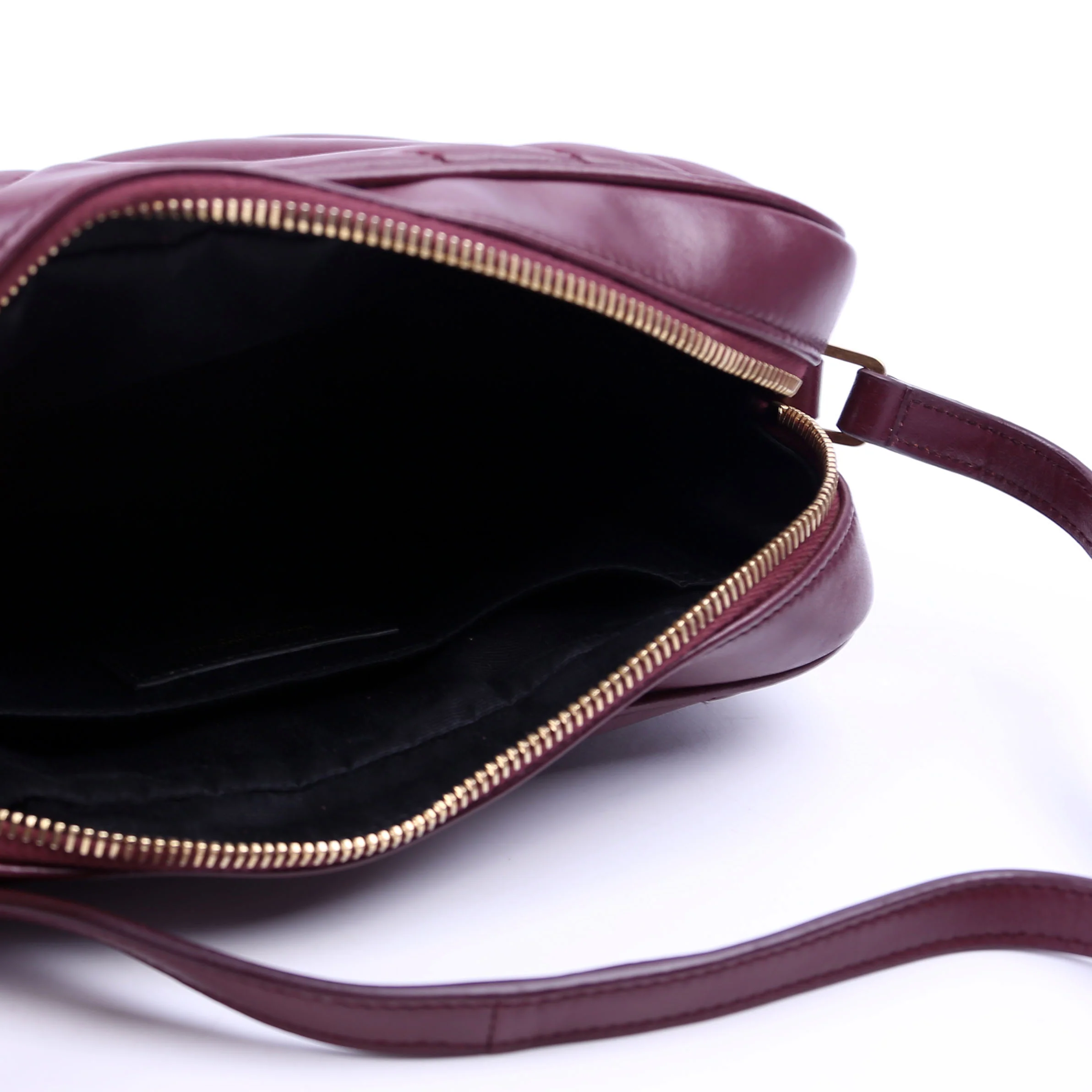 Lou Camera Bag Quilted Burgundy - Image 12