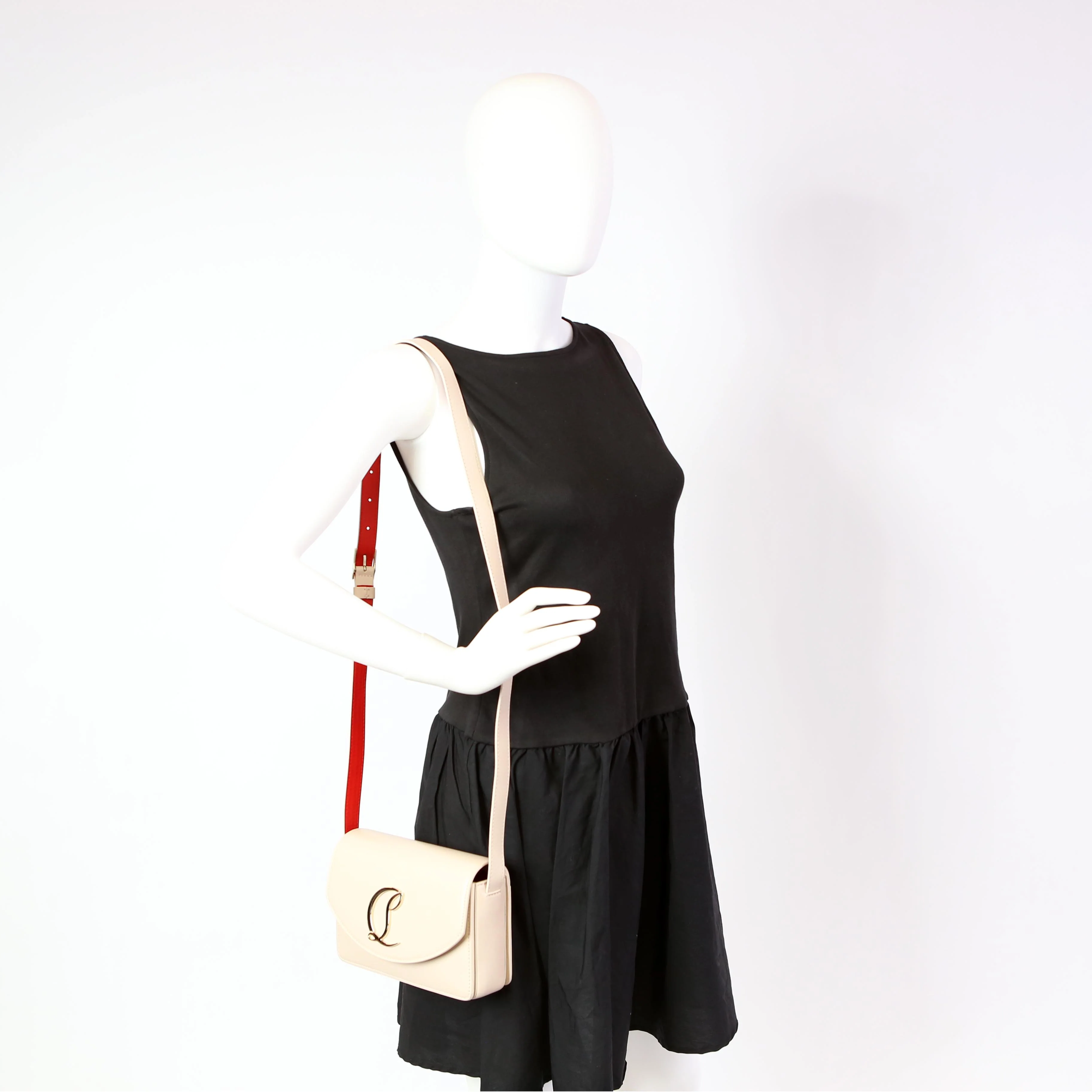 Loubi54 Nappa Small Crossbody Cream - Image 10