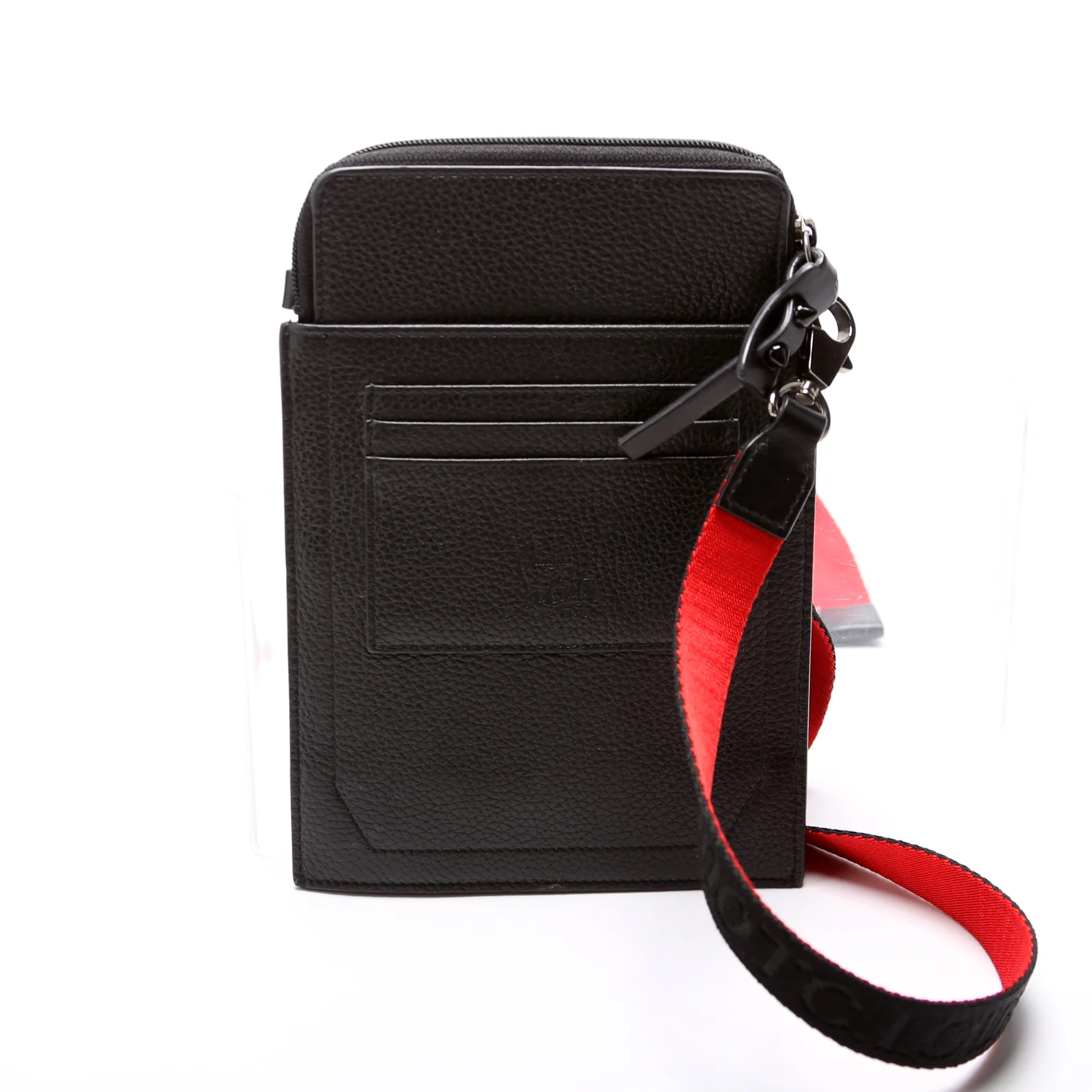 Loubilab Spikes Calfskin Phone Pouch Crossbody Black - Image 3