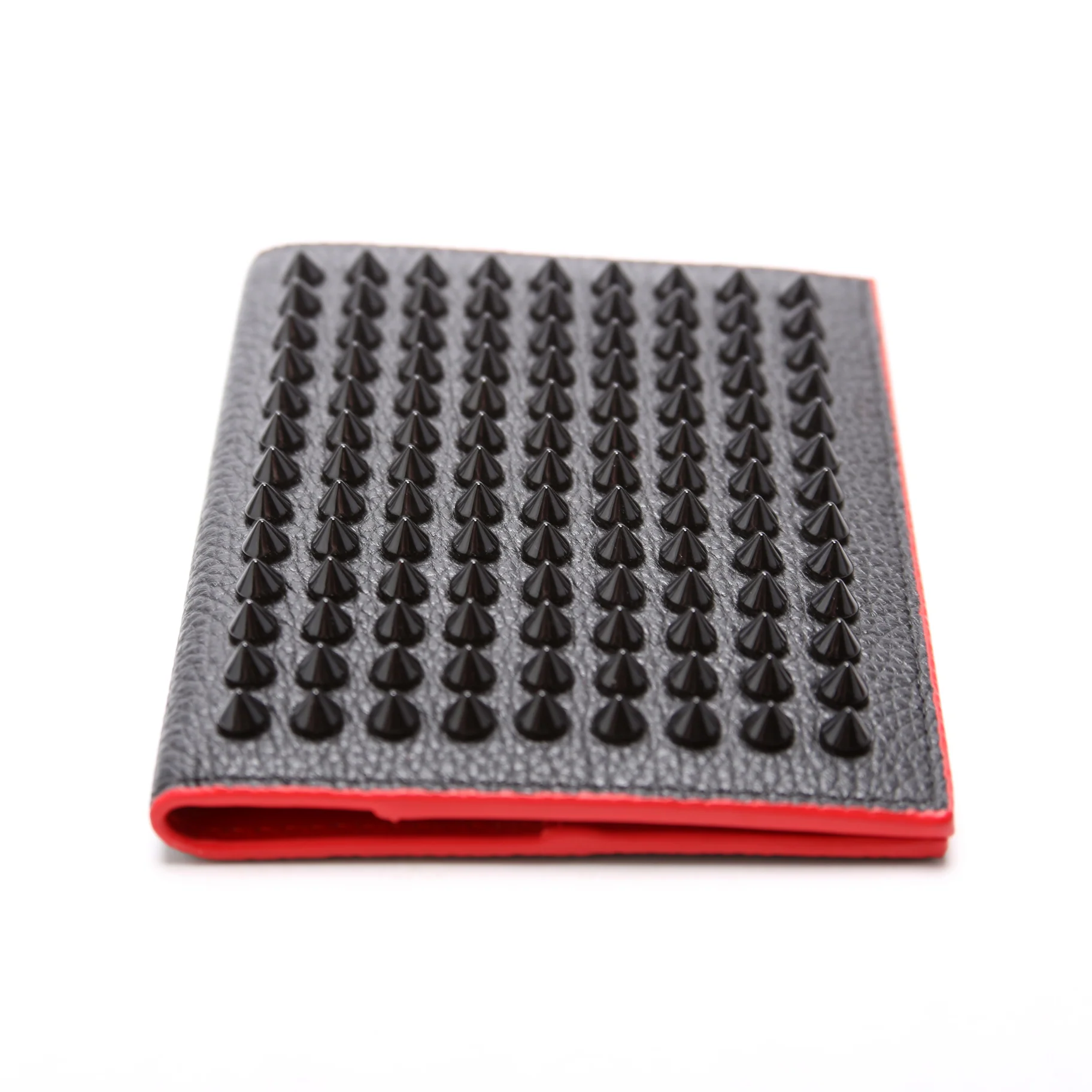 Loubipass Spike Calfskin Passport Holder Black - Image 4