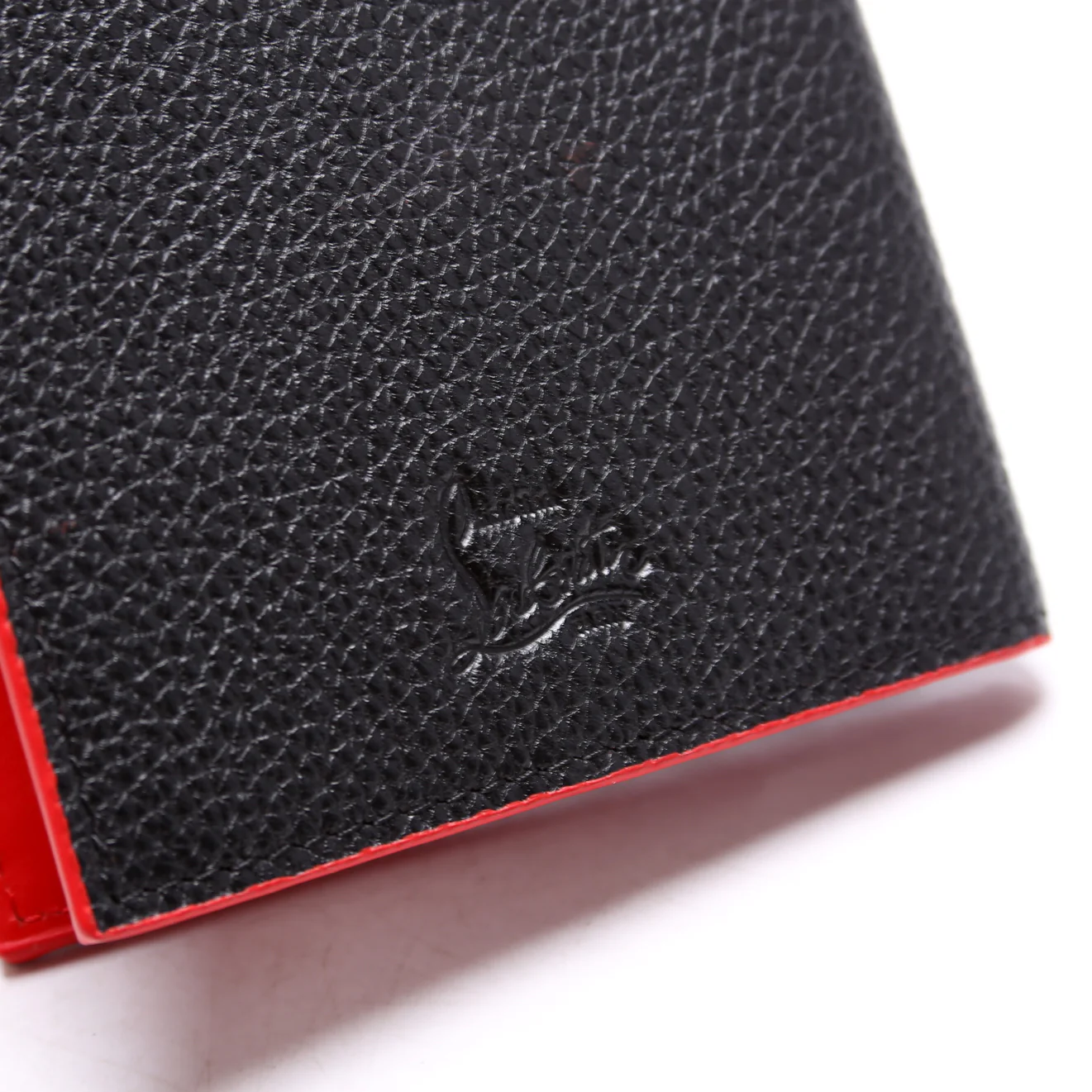 Loubipass Spike Calfskin Passport Holder Black - Image 9
