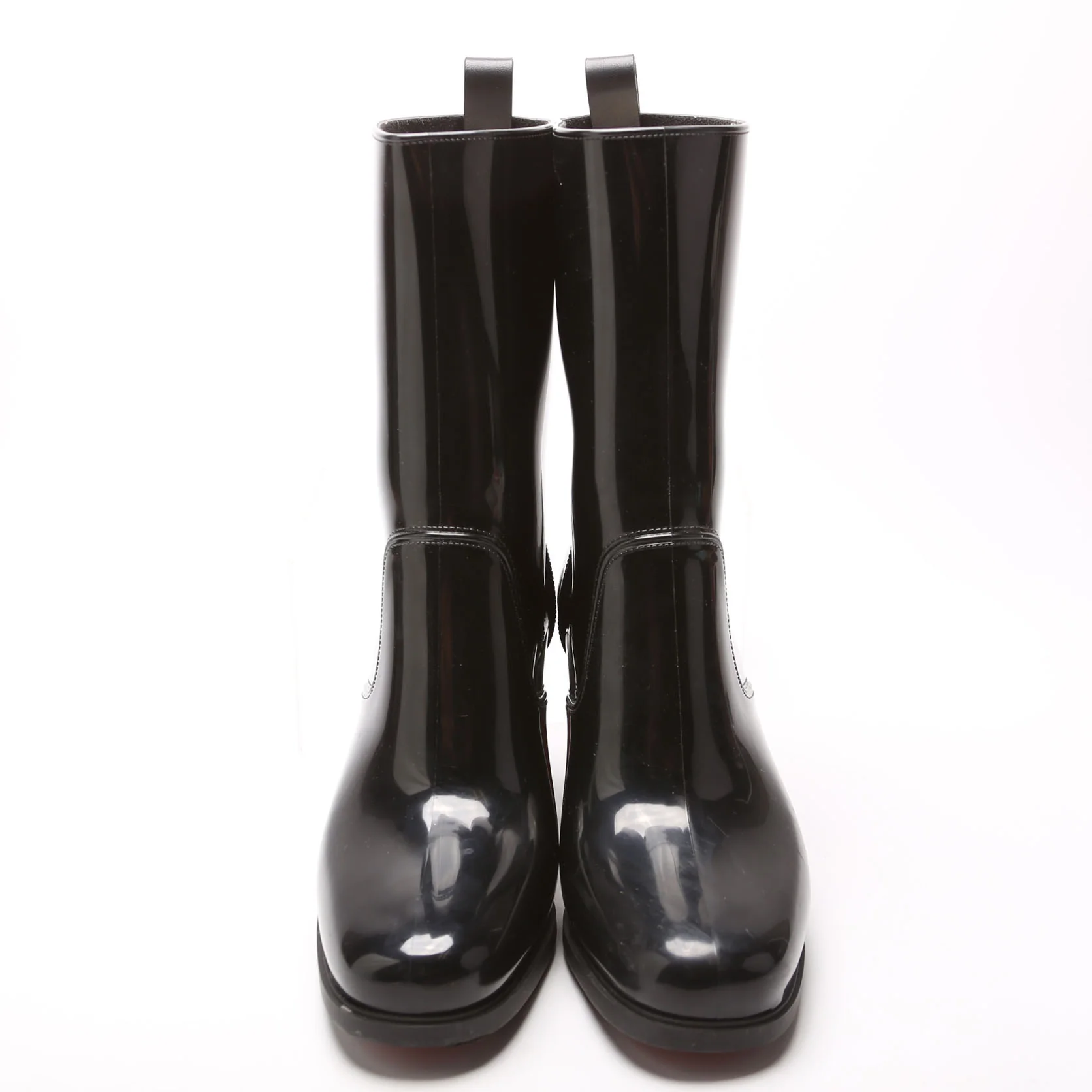 Loubirain 70MM Rubber Rain Boots Size 41 Black - Image 2