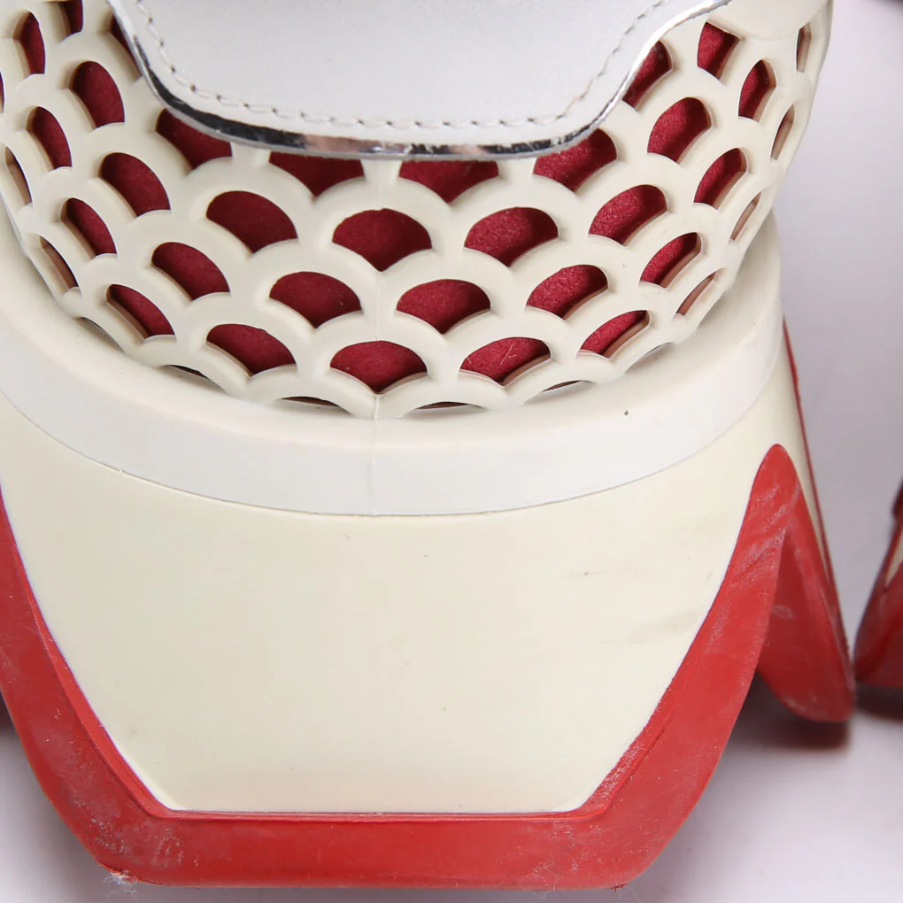 Loubishark Sneakers Size 36.5 White/Red - Image 5