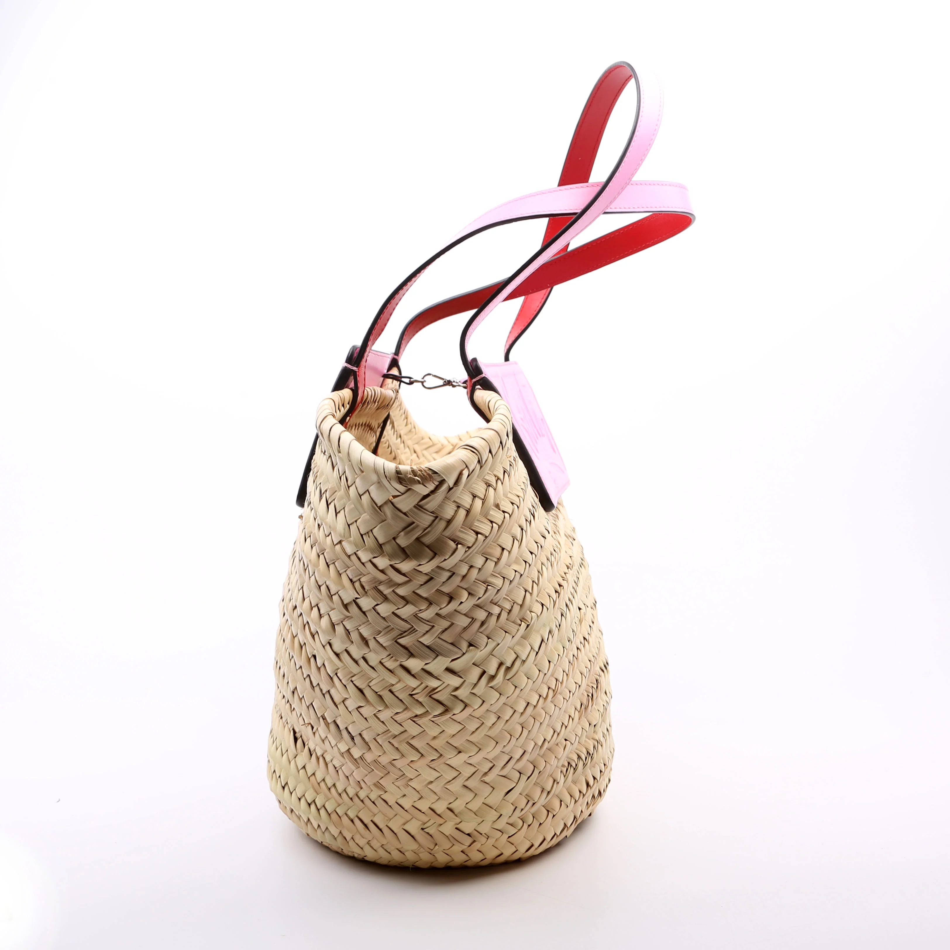 Loubishore Raffia Tote Small Pink - Image 4