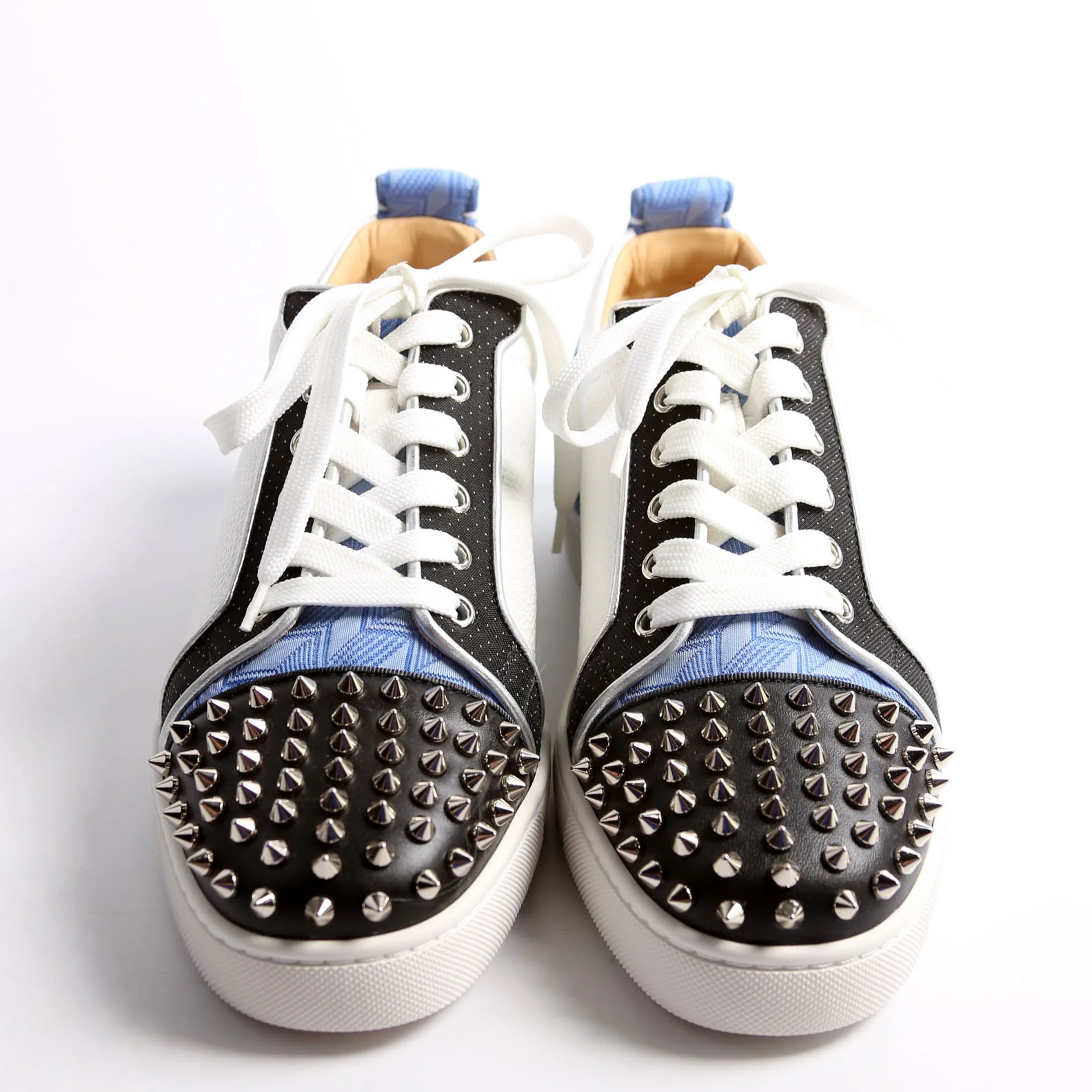 Louis Junior Spike Sneakers Size 42 White/Black/Blue - Image 2