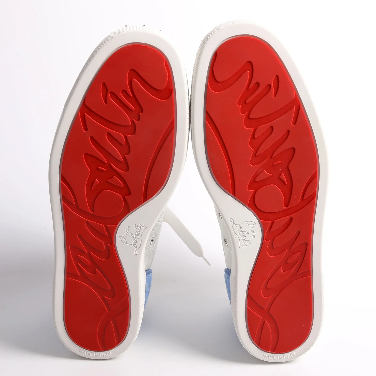 Louis Junior Spike Sneakers Size 42 White/Black/Blue - Image 7