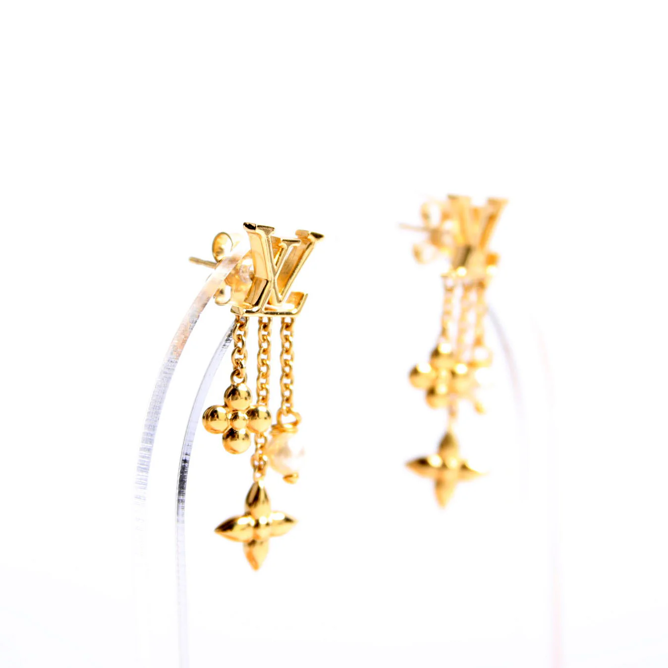 Louisa Drop Earrings Gold/Pearl - Image 5