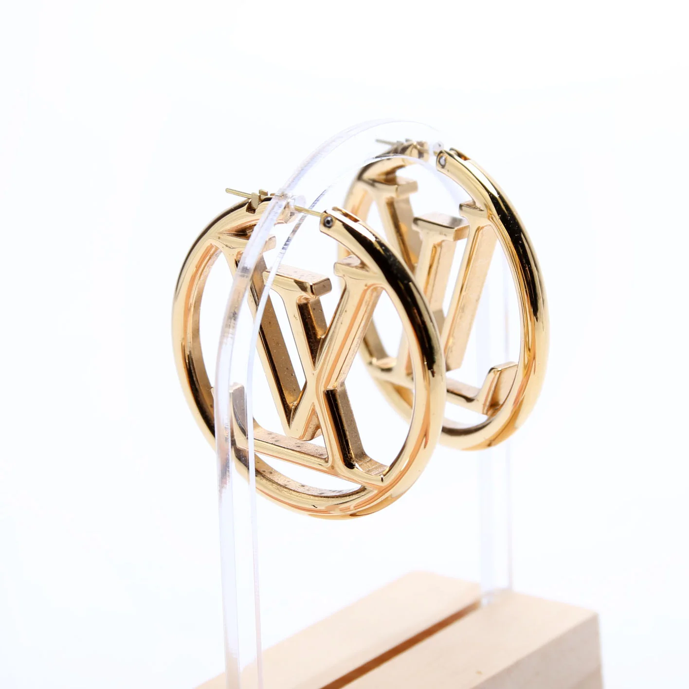Louise Hoop Earrings GM Gold - Image 6