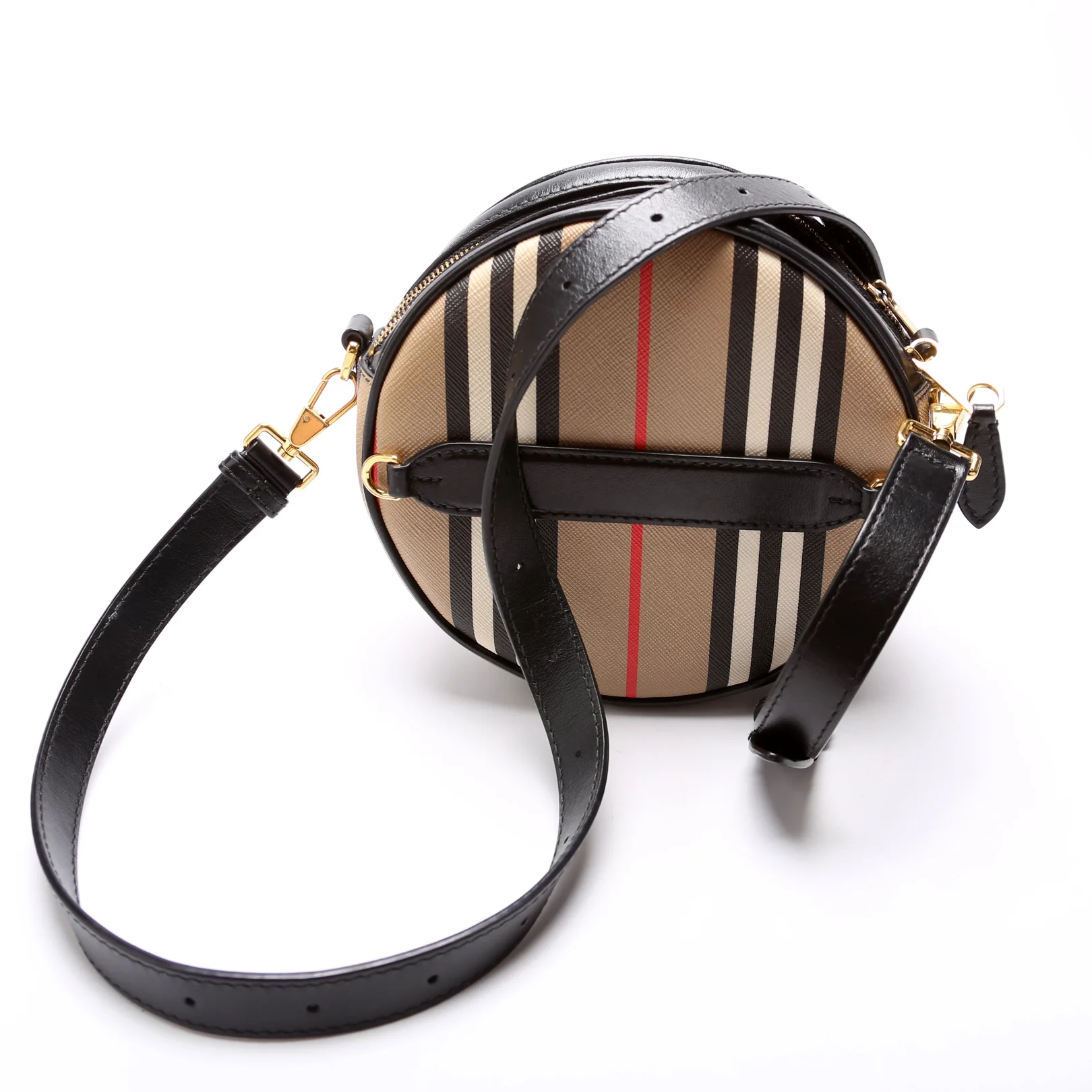 Louise Icon Stripe E-Canvas Crossbody Black - Image 3