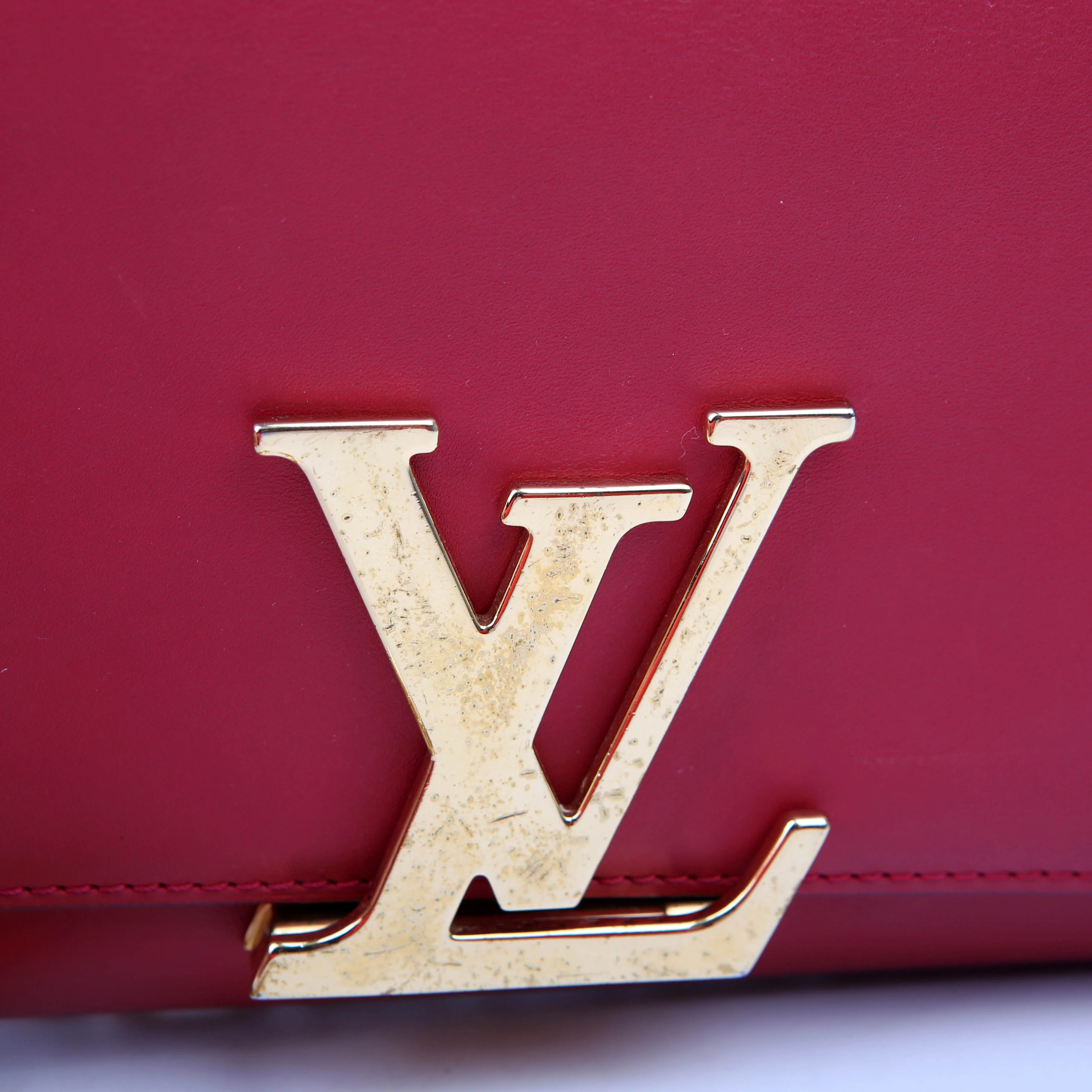 Louise MM Chain Bag Calfskin Red - Image 7