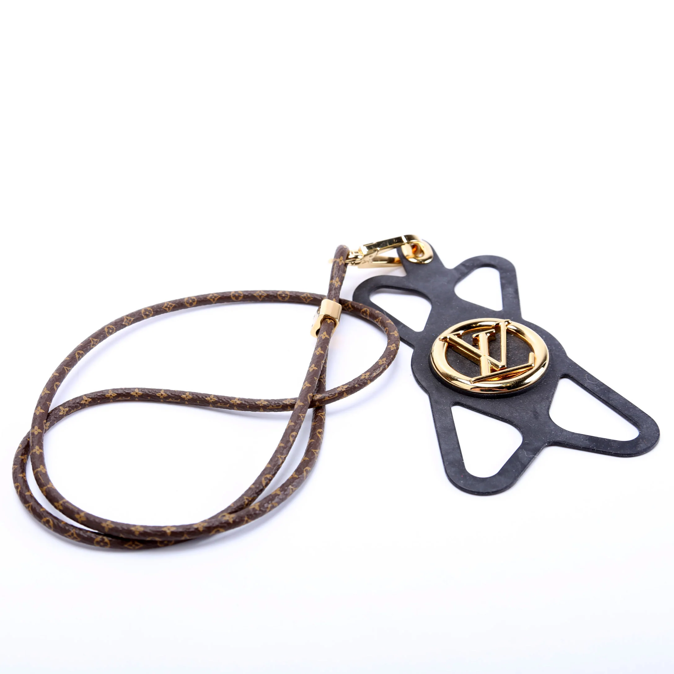 Louise Phone Holder Monogram/Silicone Brown/Black - Image 2