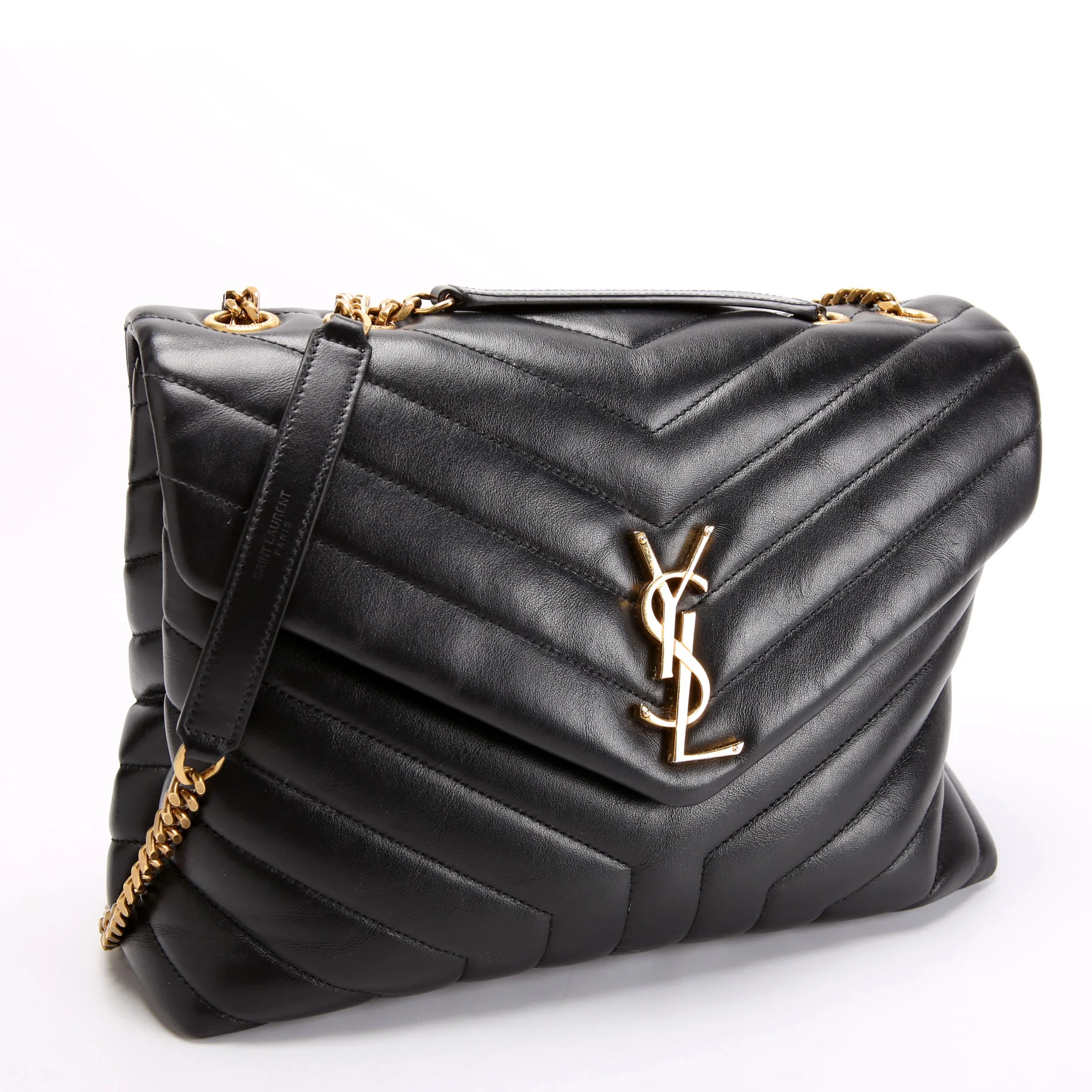 Loulou Medium Quilted 574946 Black/Gold - Image 2