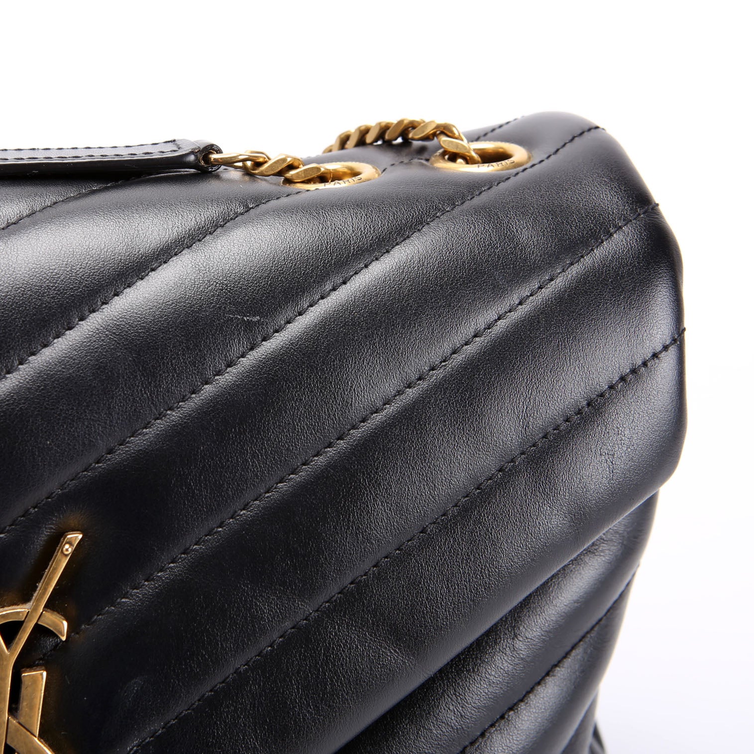 Loulou Medium Quilted Black/Gold - Image 5