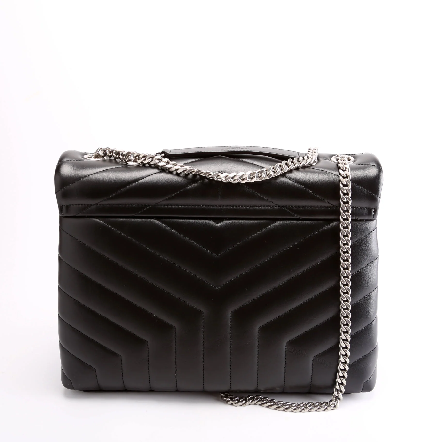 Loulou Medium Quilted Black/Silver - Image 3