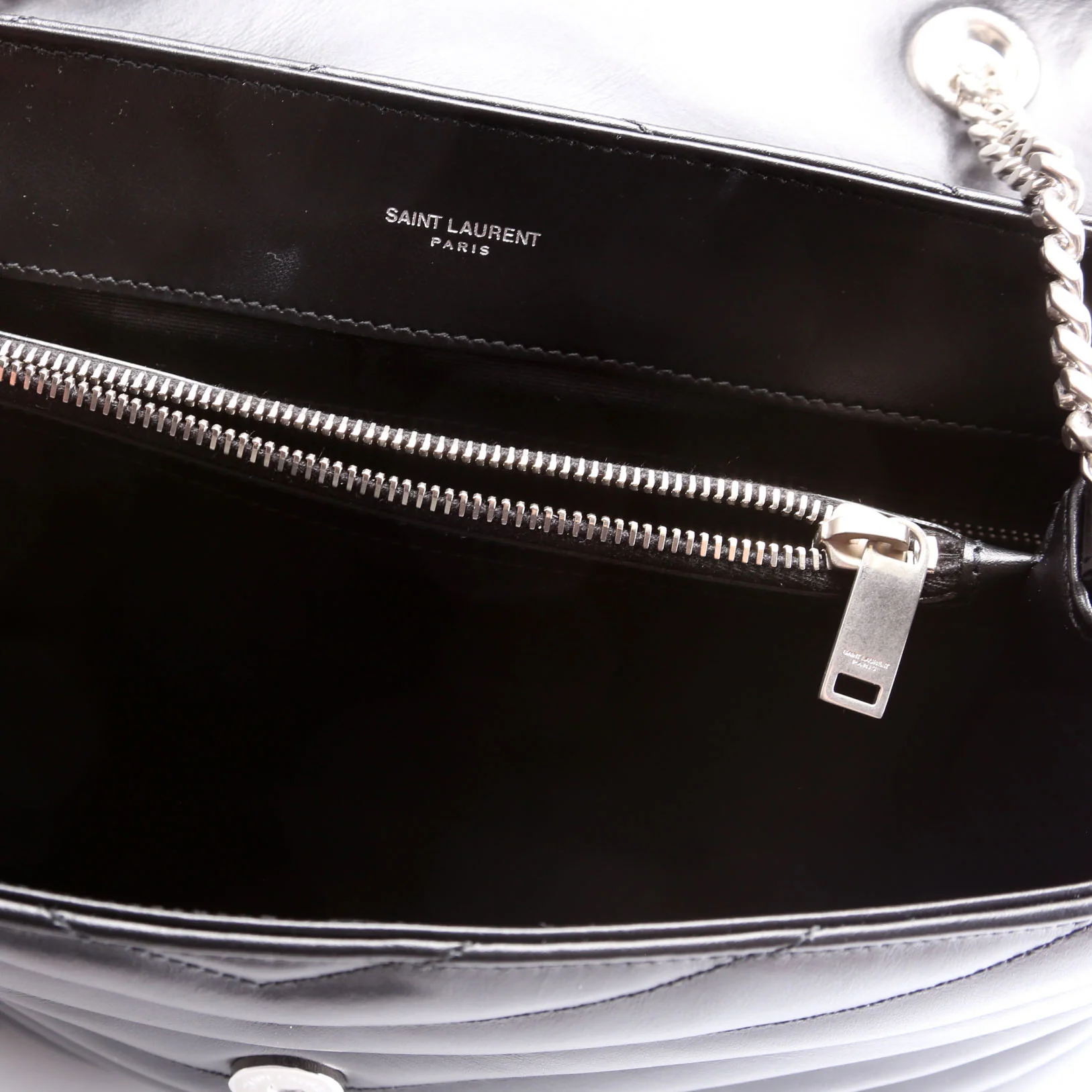 Loulou Medium Quilted Black/Silver - Image 8