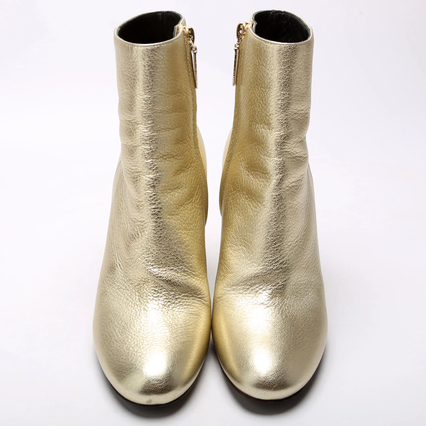 Loulou Metallic Ankle Boots Size 35.5 Champagne - Image 2