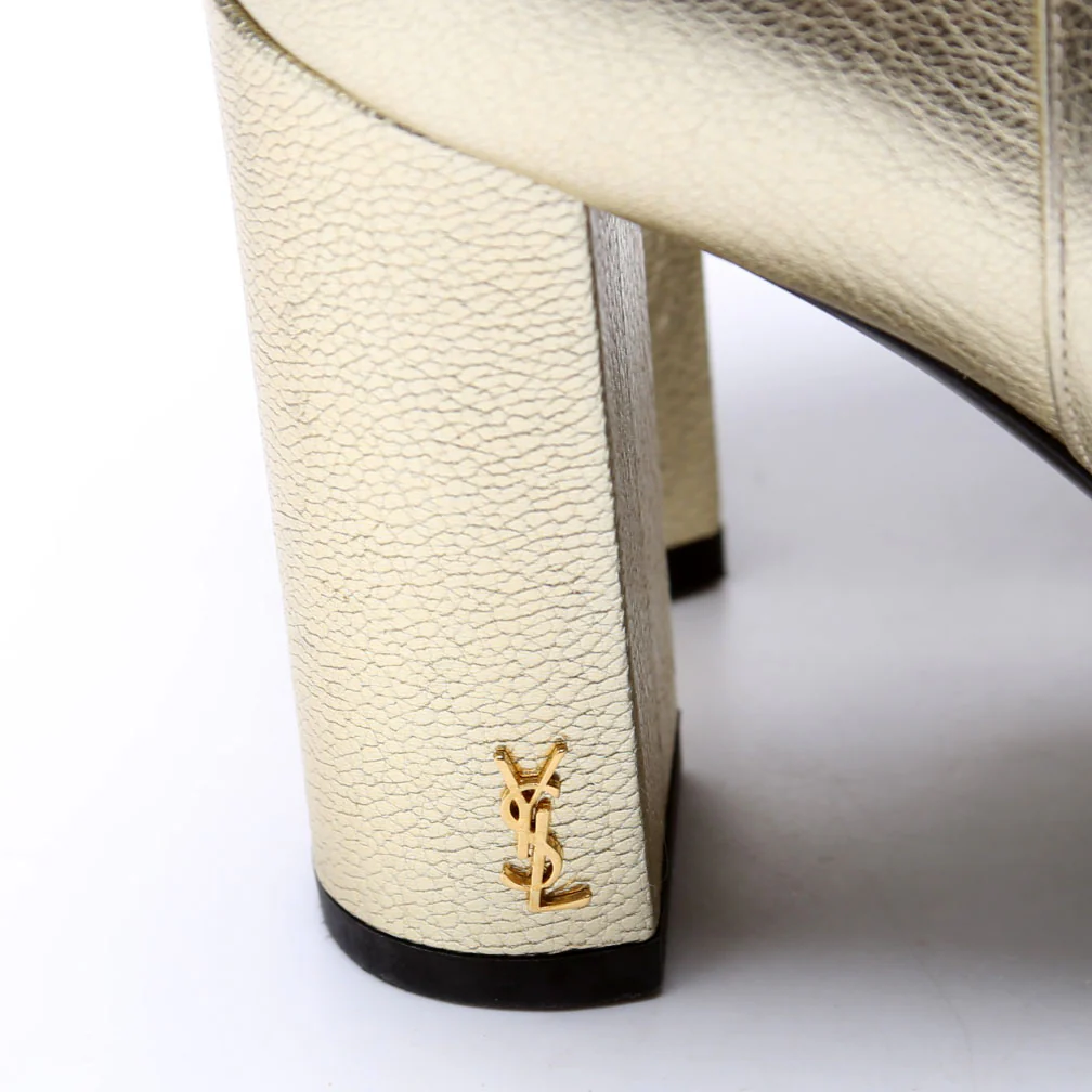 Loulou Metallic Ankle Boots Size 35.5 Champagne - Image 5