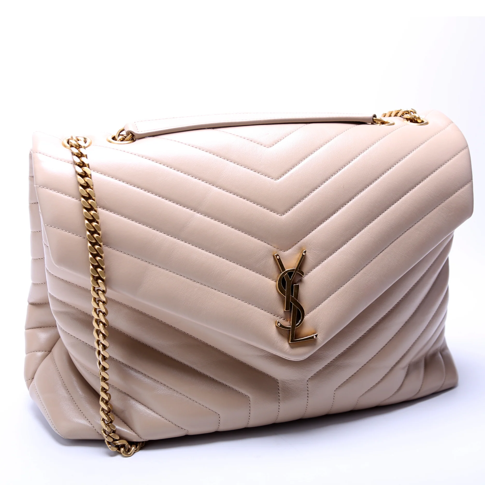 Loulou Satchel Large Beige - Image 2